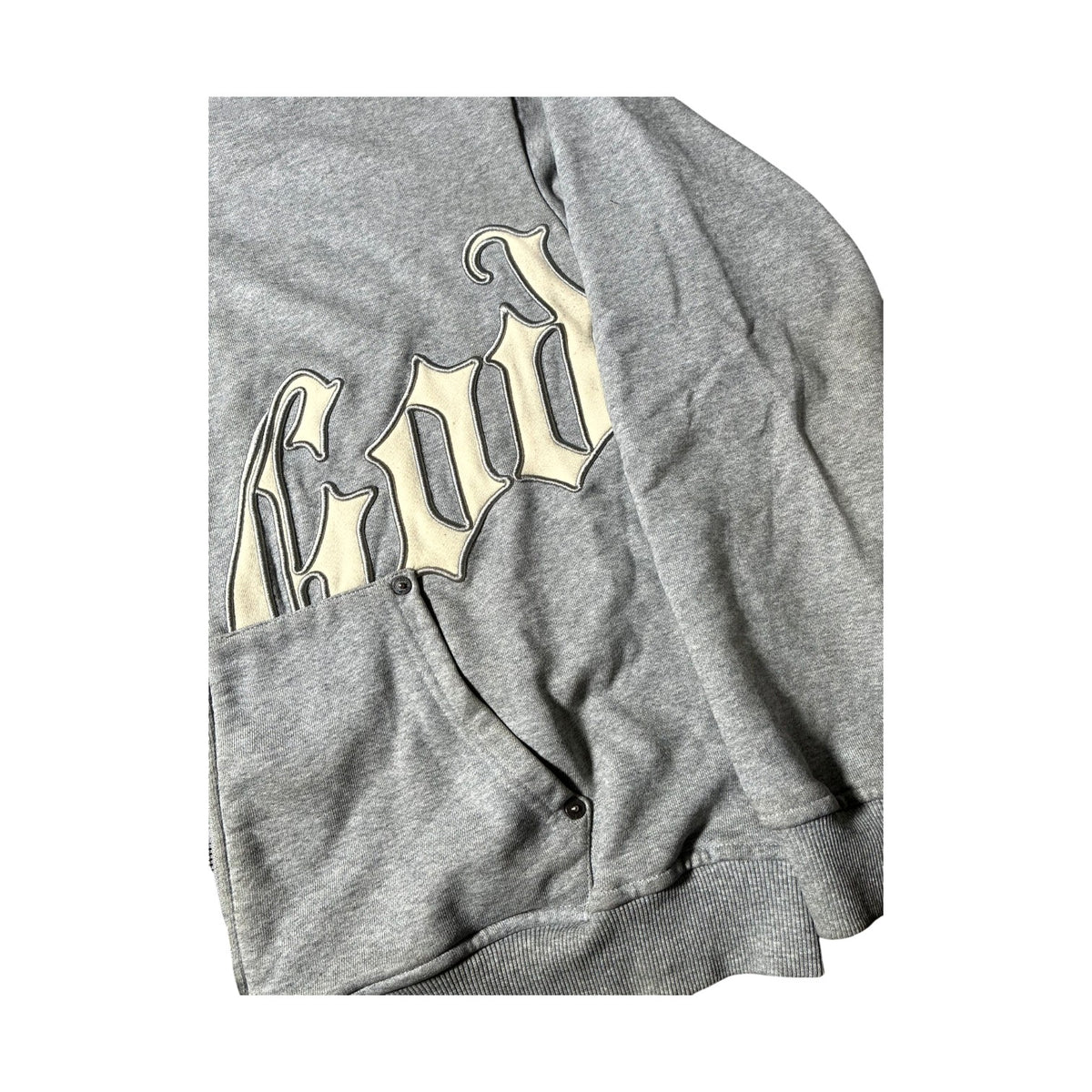 Godspeed OG Logo Zip Up Grey & Cream Hoodie