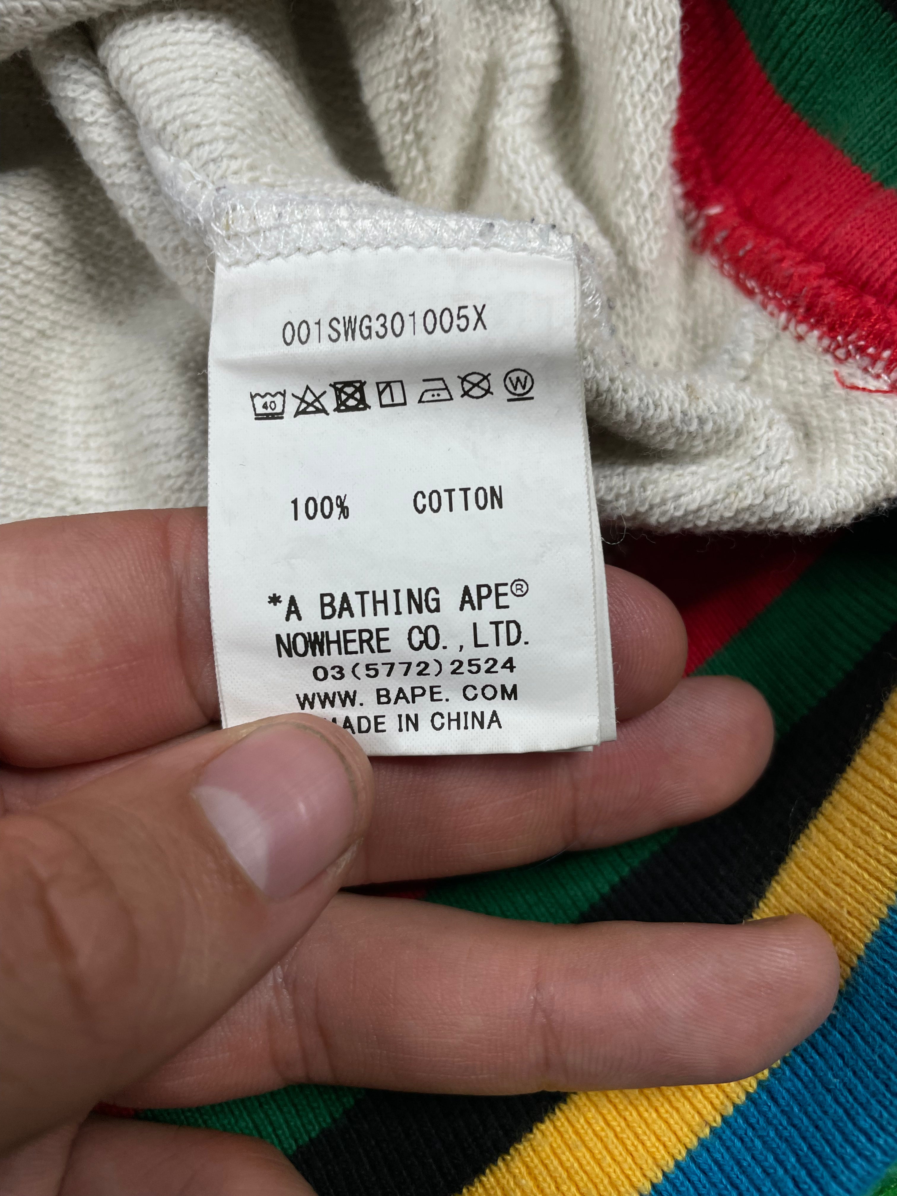 BAPE Crewneck Grey Multi Medium Used