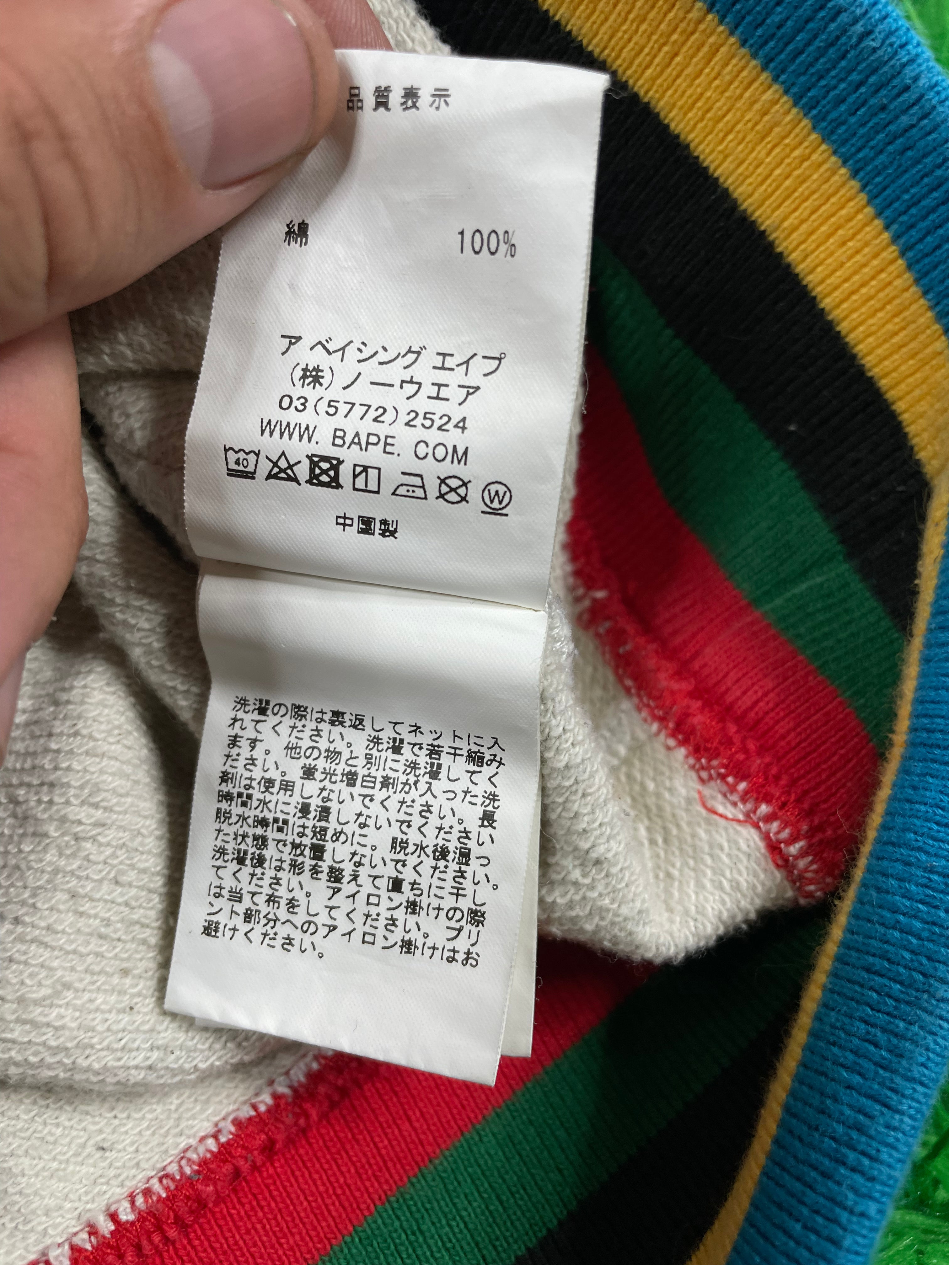 BAPE Crewneck Grey Multi Medium Used