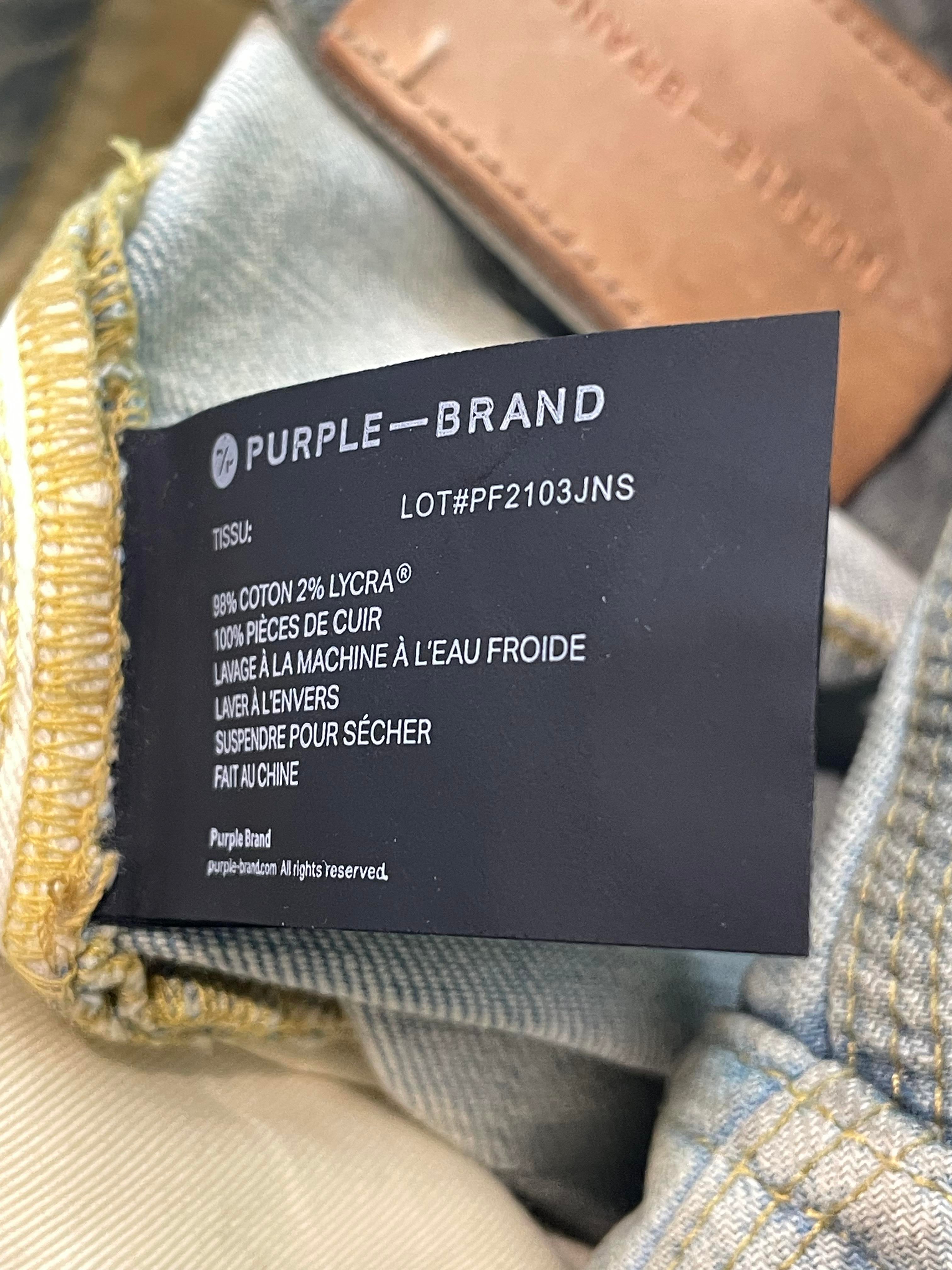 Purple Brand Light Wash Wax Jeans