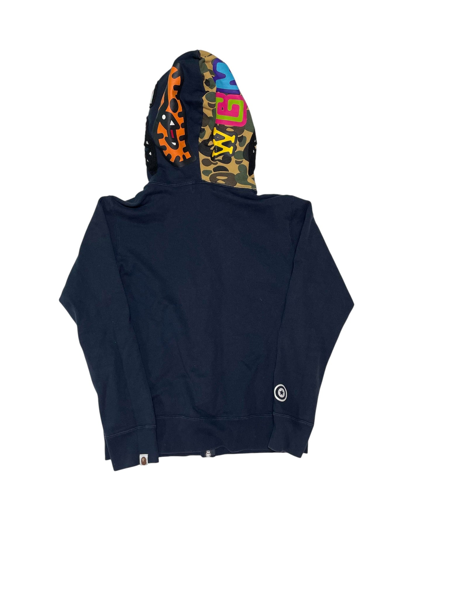 BAPE 'Baby Milo Shark' Navy Zip Up Hoodie