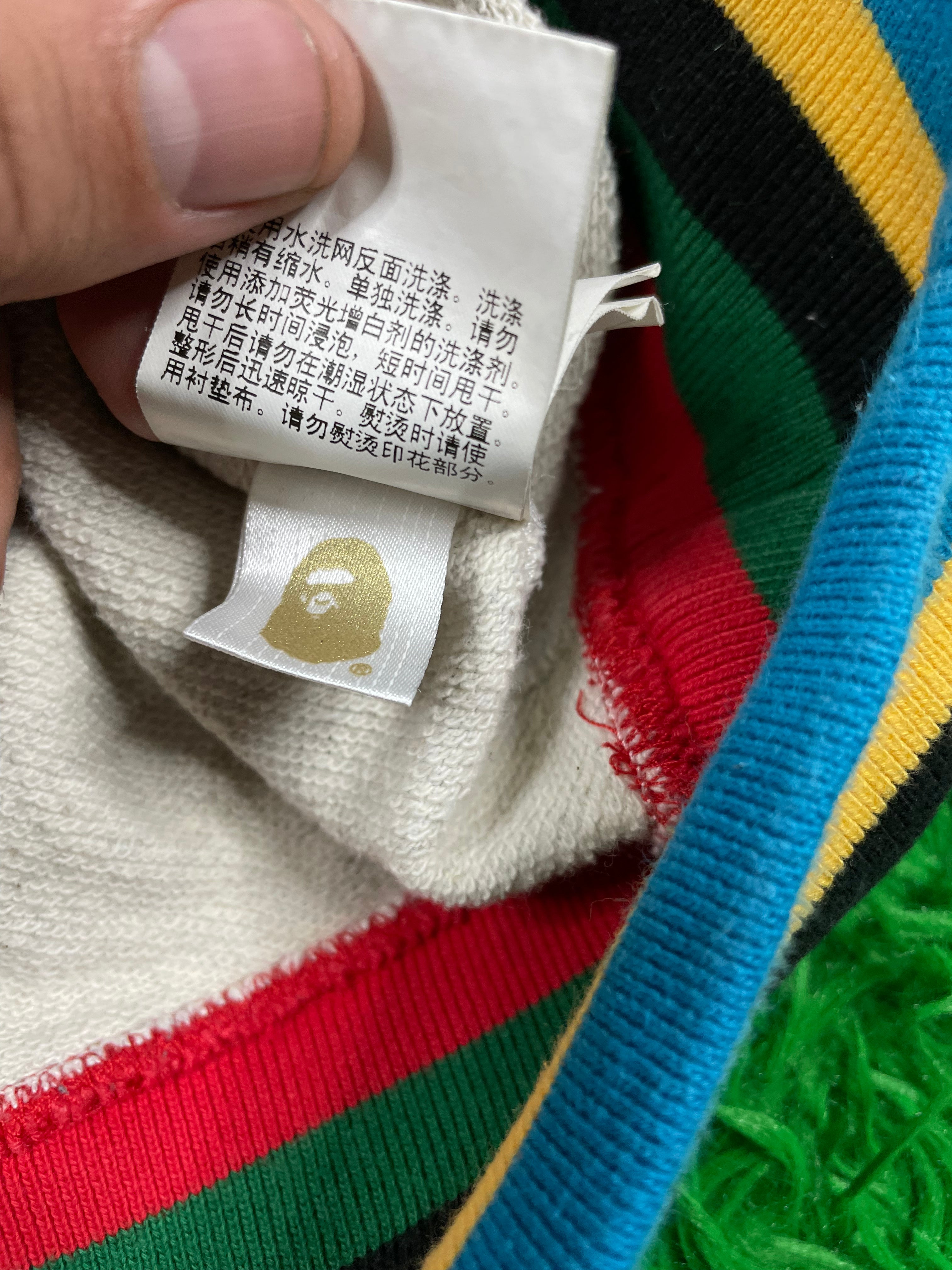 BAPE Crewneck Grey Multi Medium Used