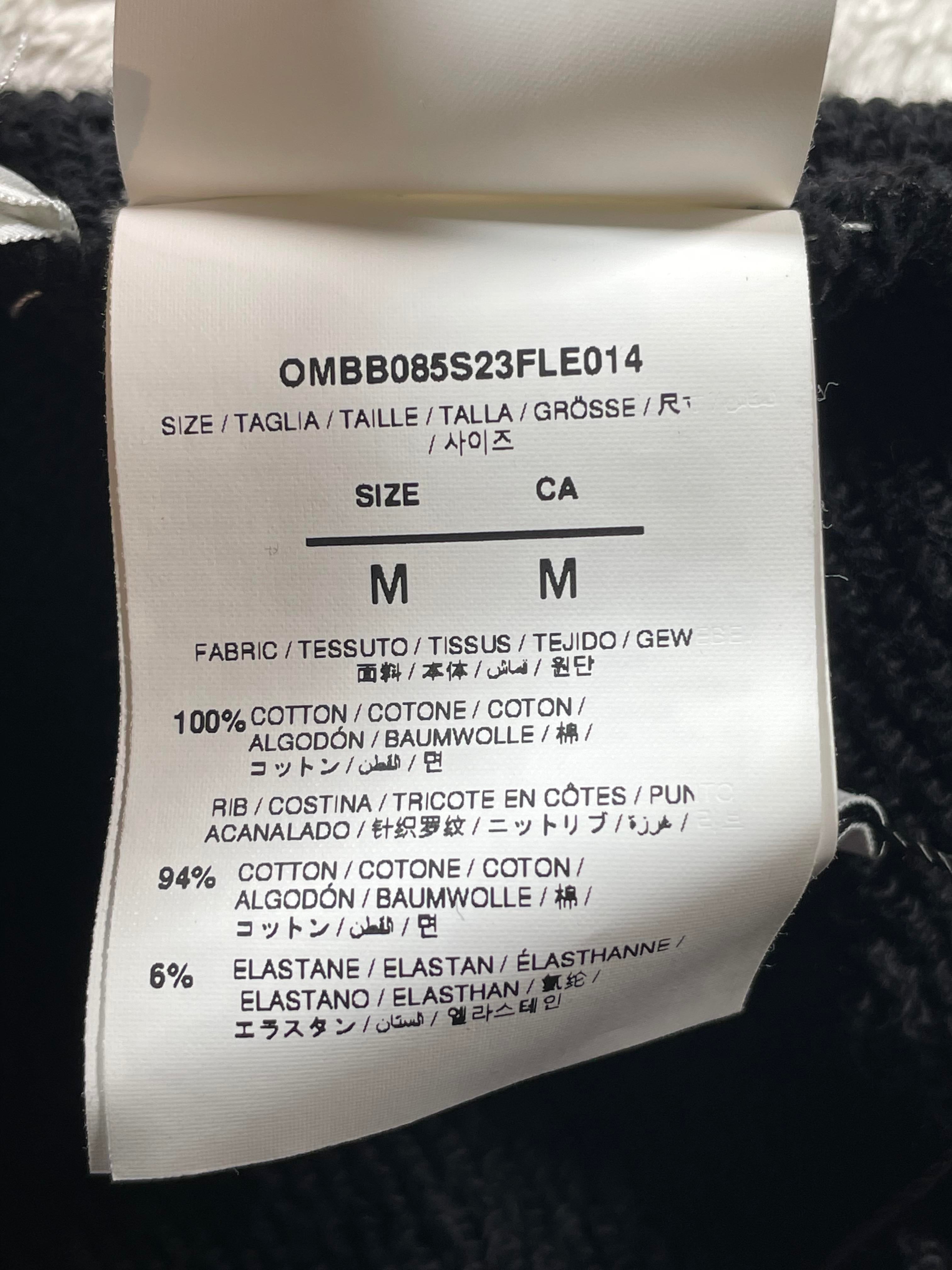 Off White Embroidered Black Hoodie