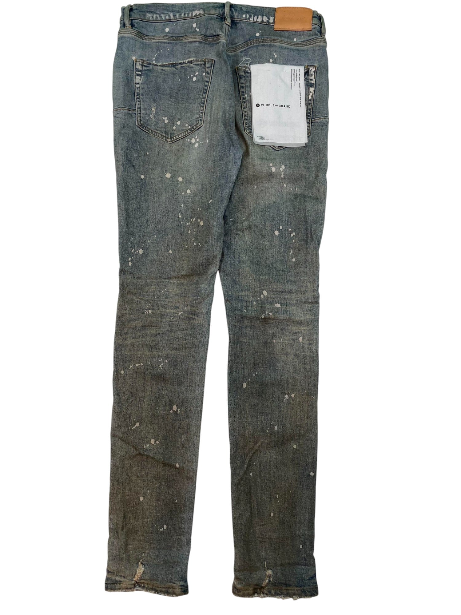 Purple Brand Vintage Wash Splatter Ripped Jeans