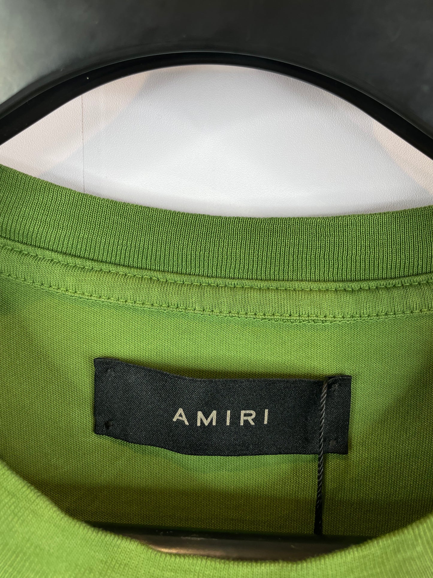 Amiri Track Tee Olive Yellow Used Medium
