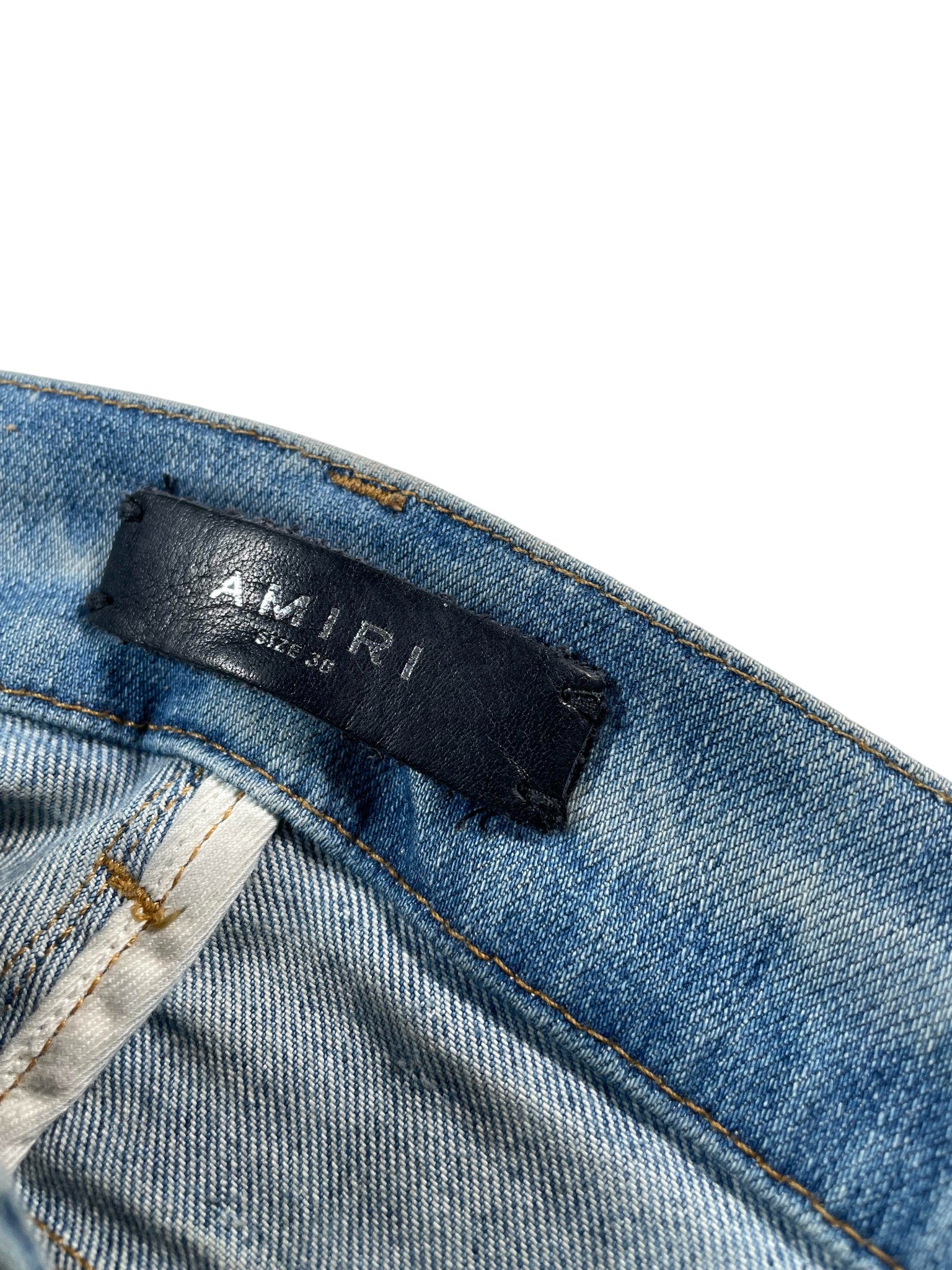 Amiri Biker Patch Light Wash Jeans