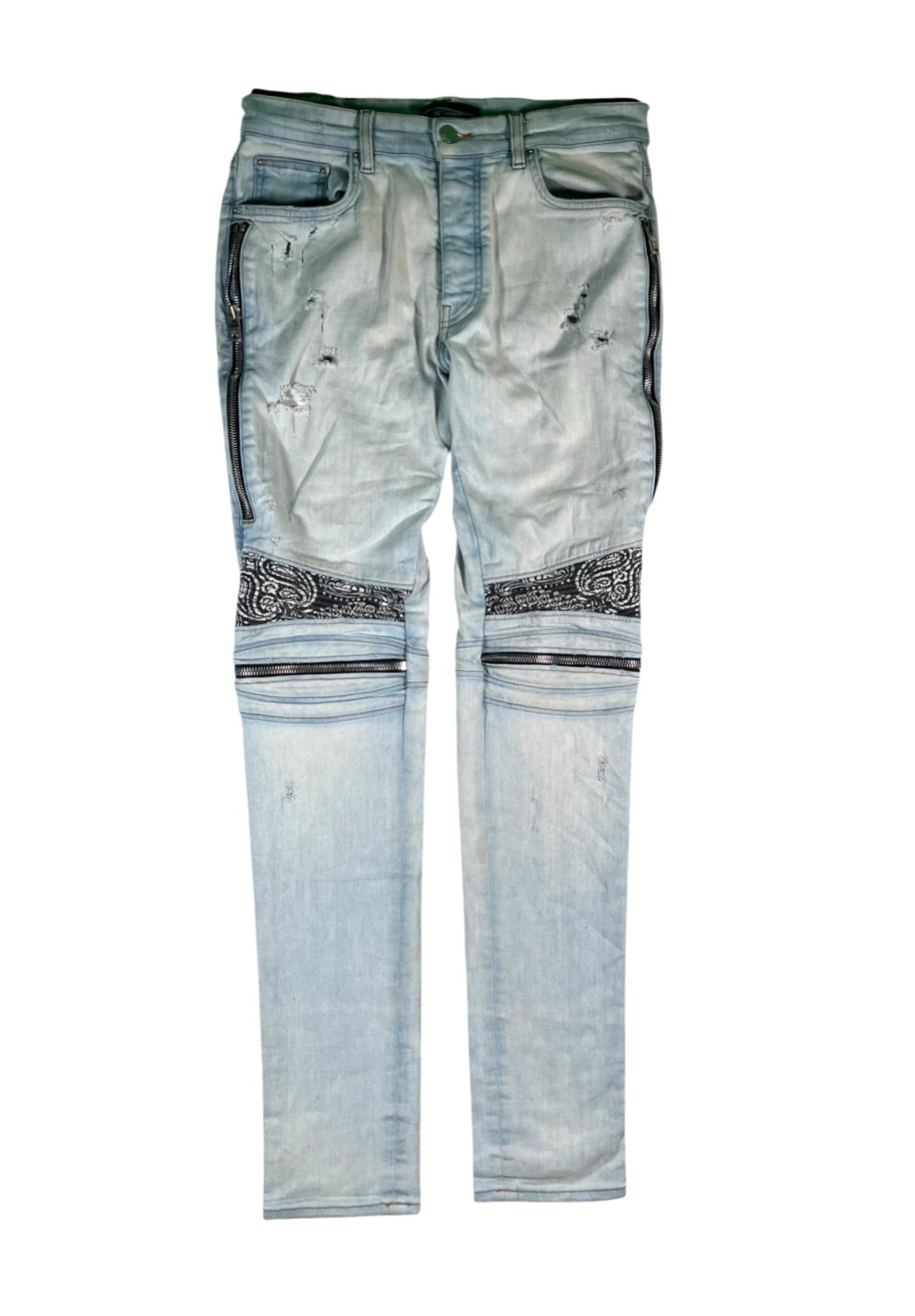 Amiri MX2 Patch Light Wash & Black Jeans