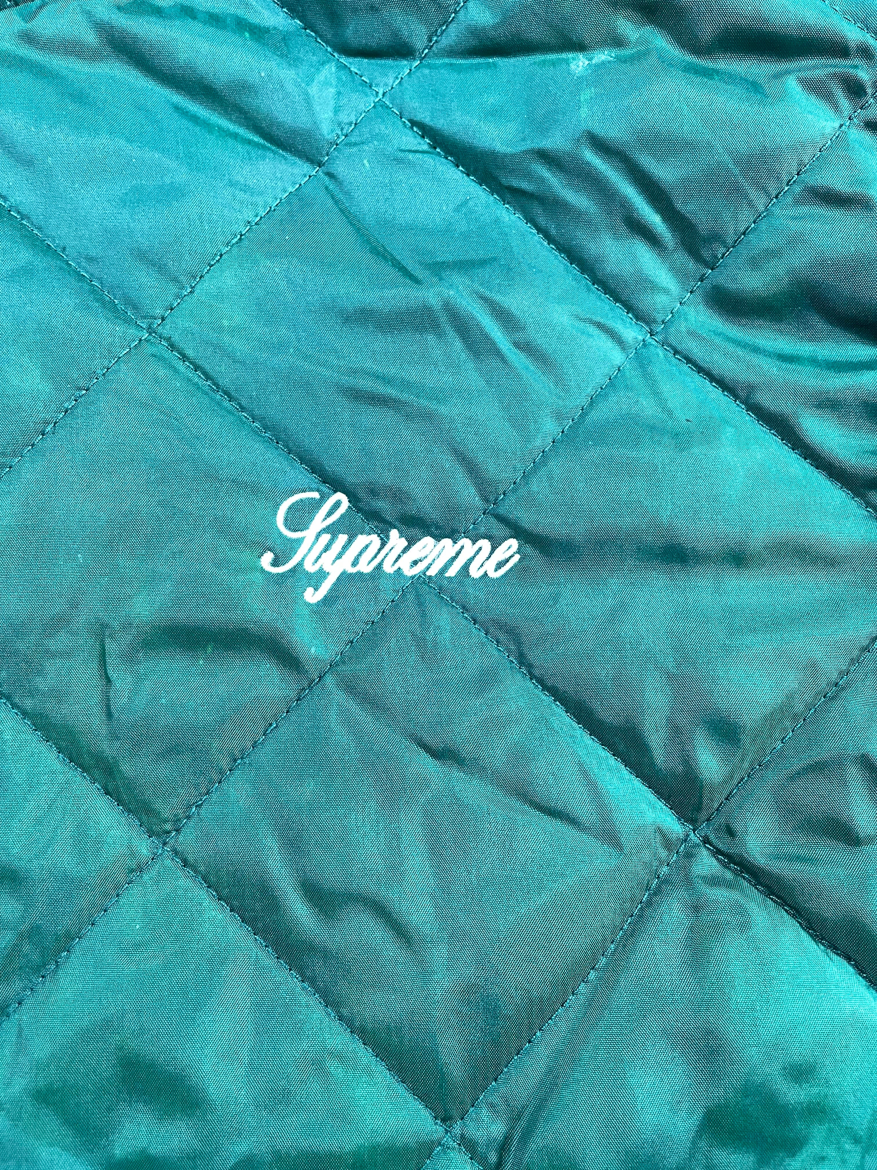 Supreme Sequin Quilted Green Bomber Jacket