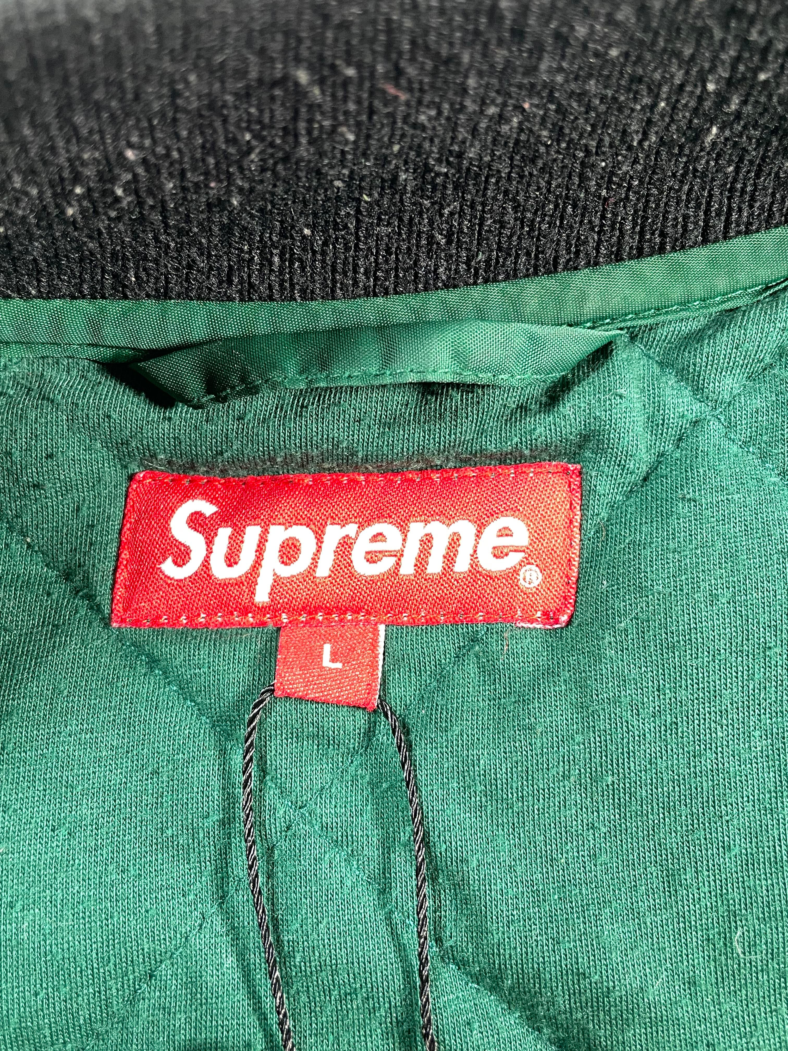 Supreme Sequin Quilted Green Bomber Jacket