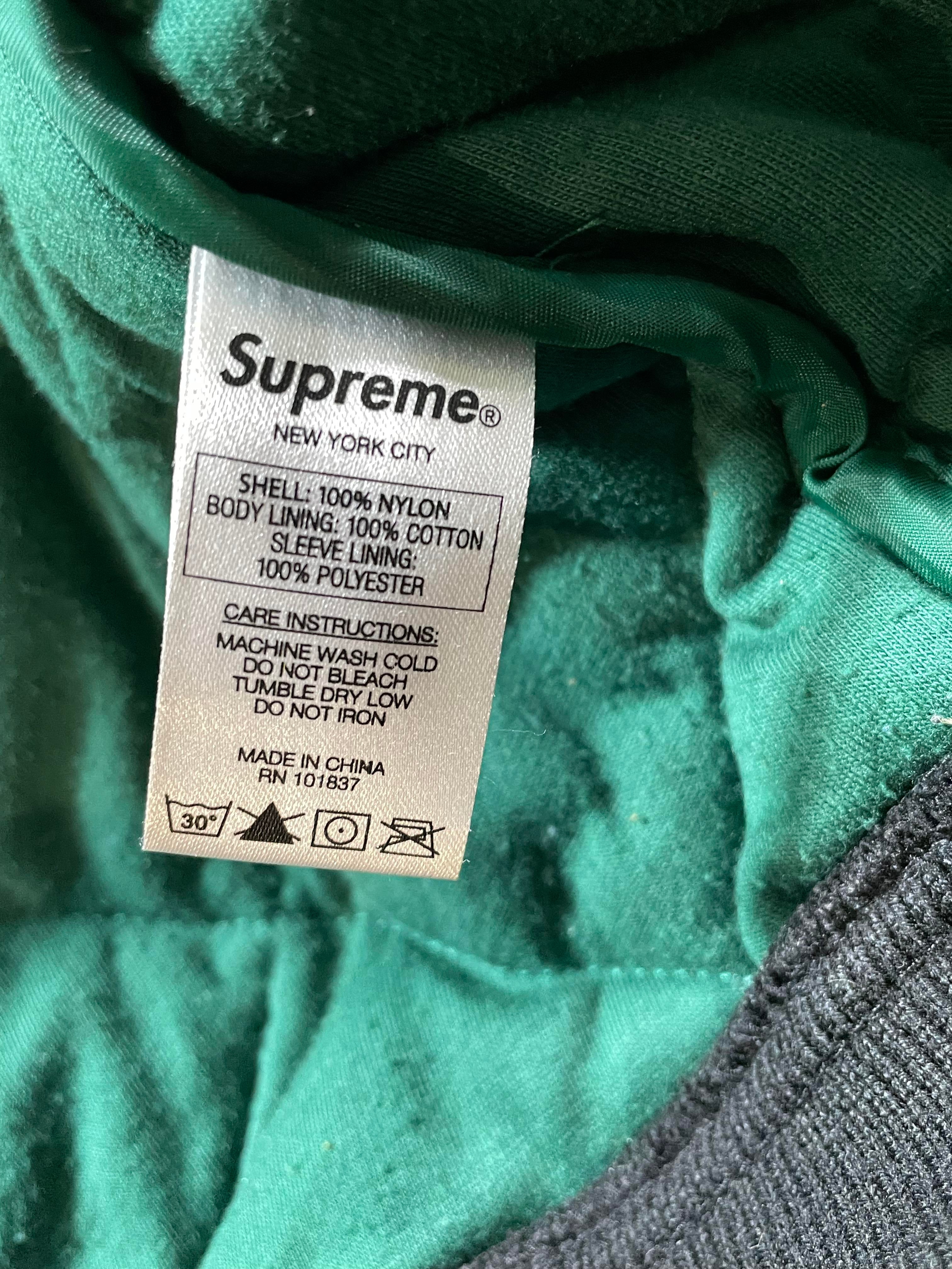 Supreme Sequin Quilted Green Bomber Jacket