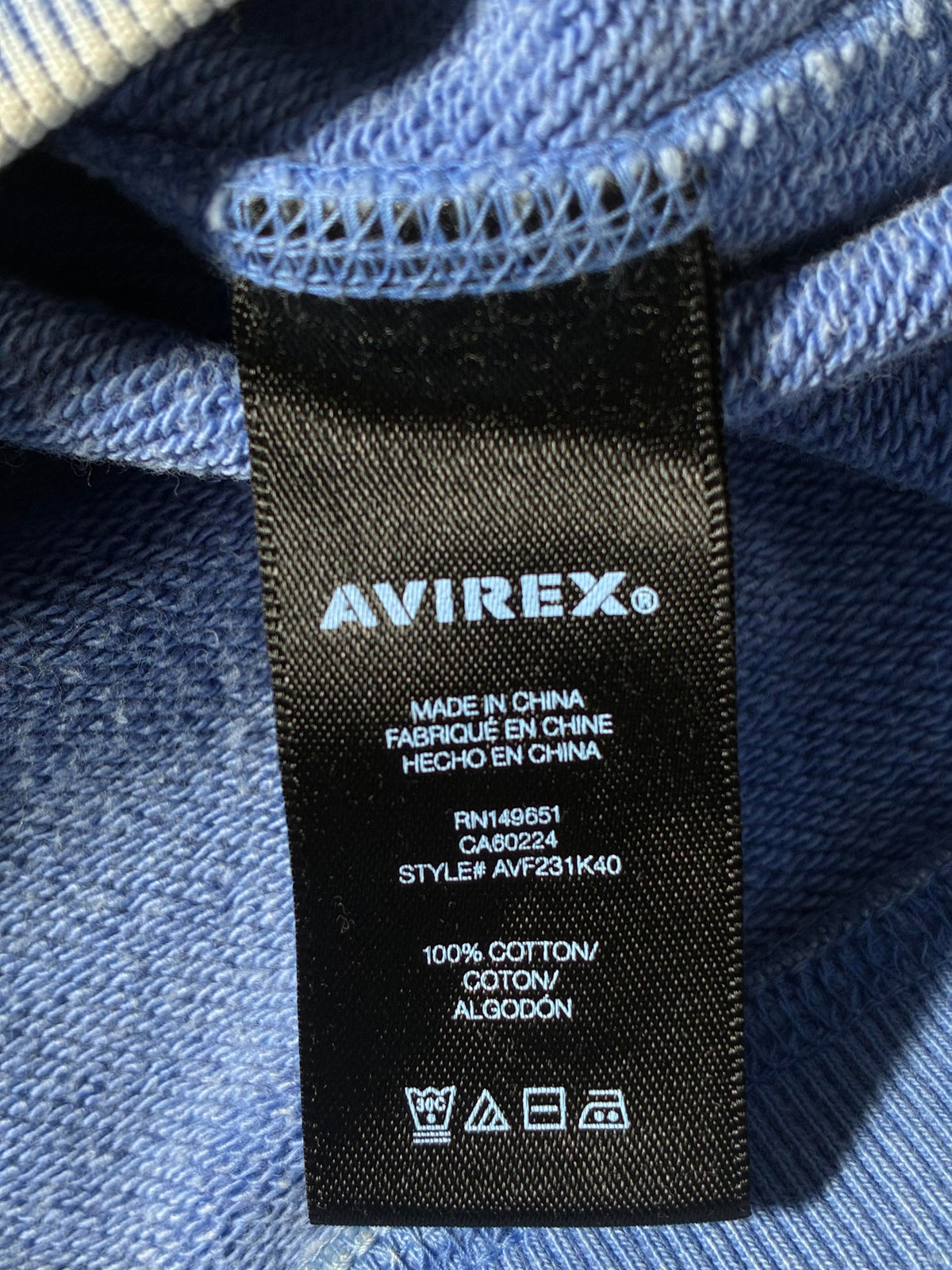 Avirex Blue Tie Dye Hoodie