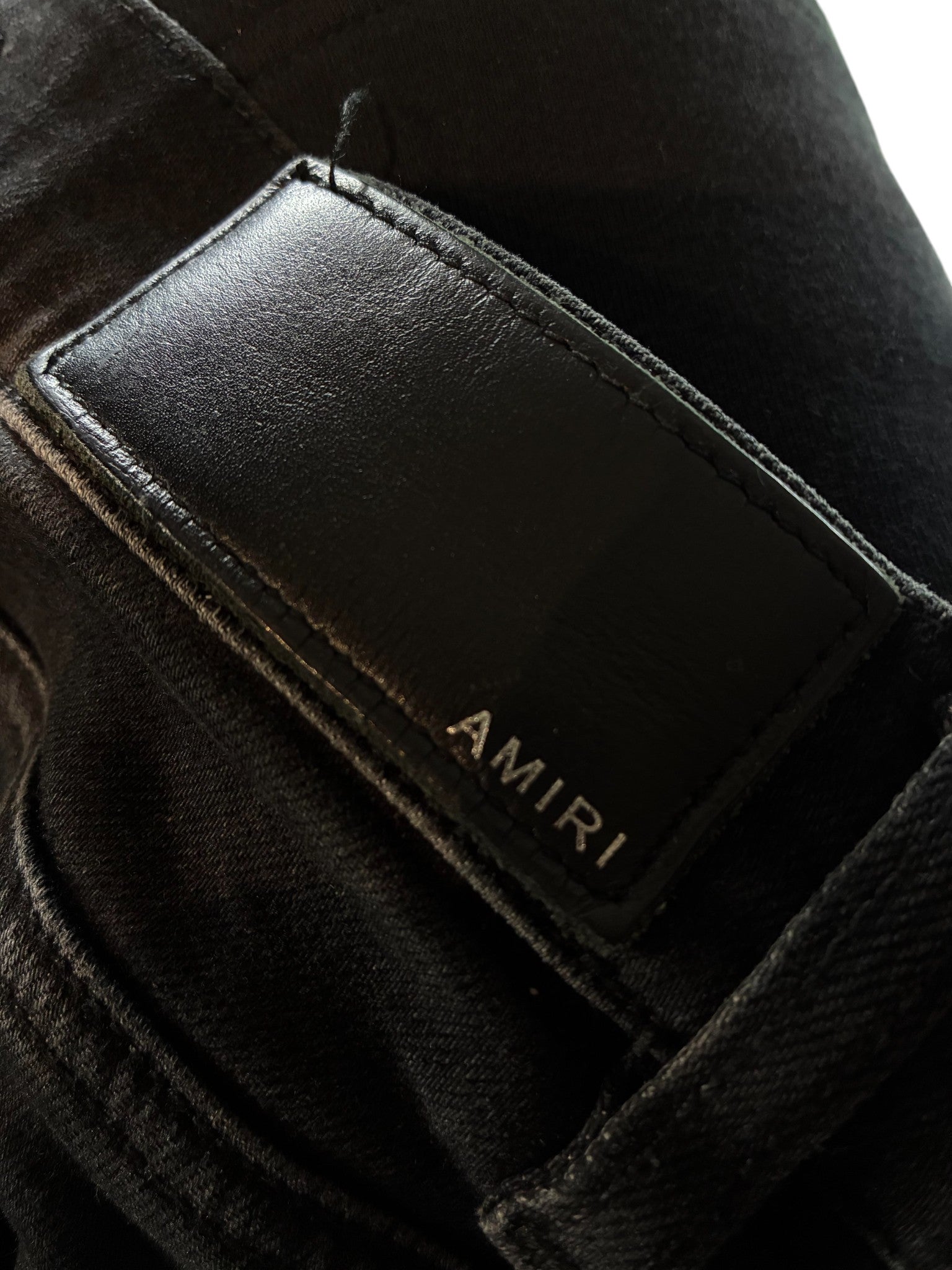 Amiri Black & Blue Stripe Jeans