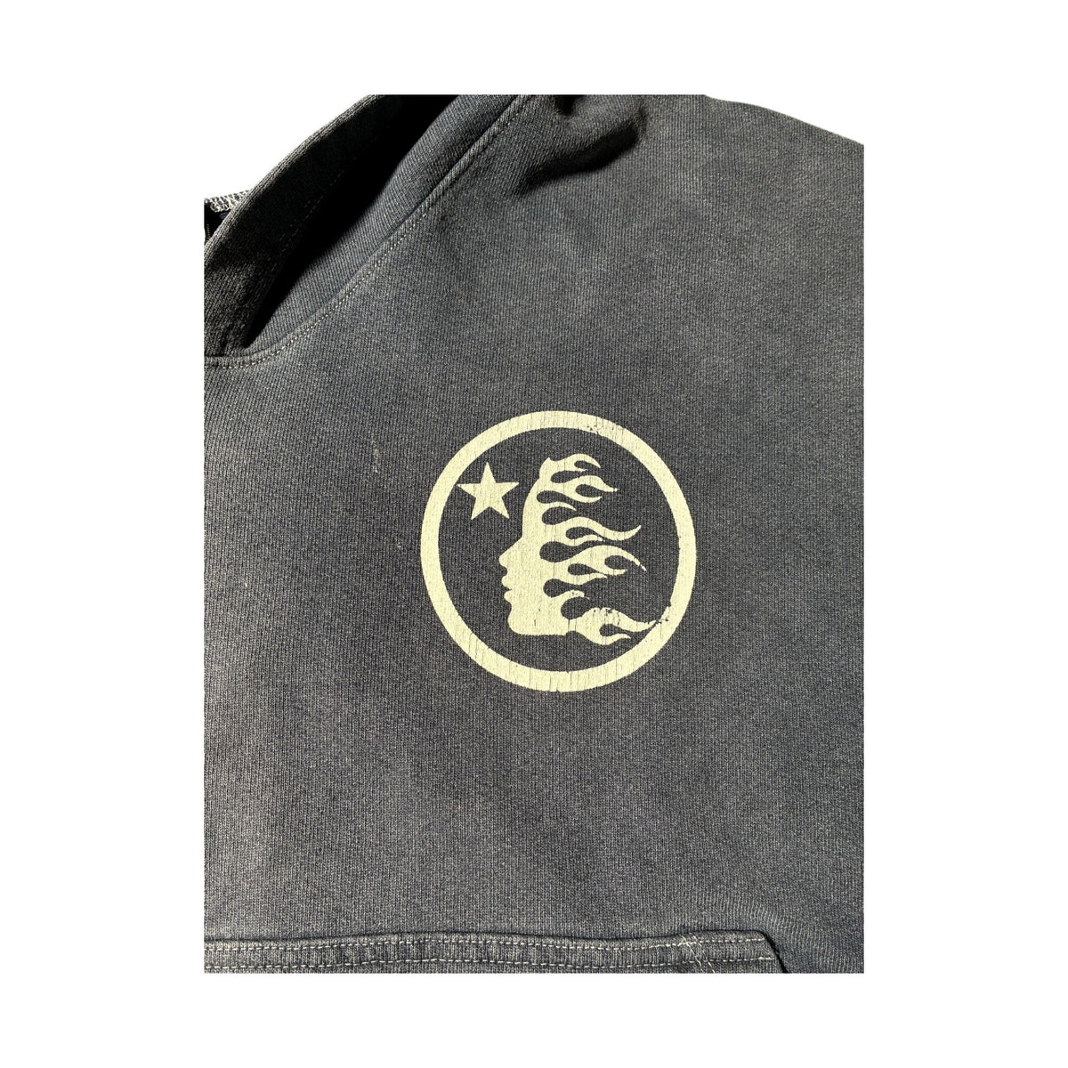 Hellstar Oversized Zip Up Black Wash Hoodie
