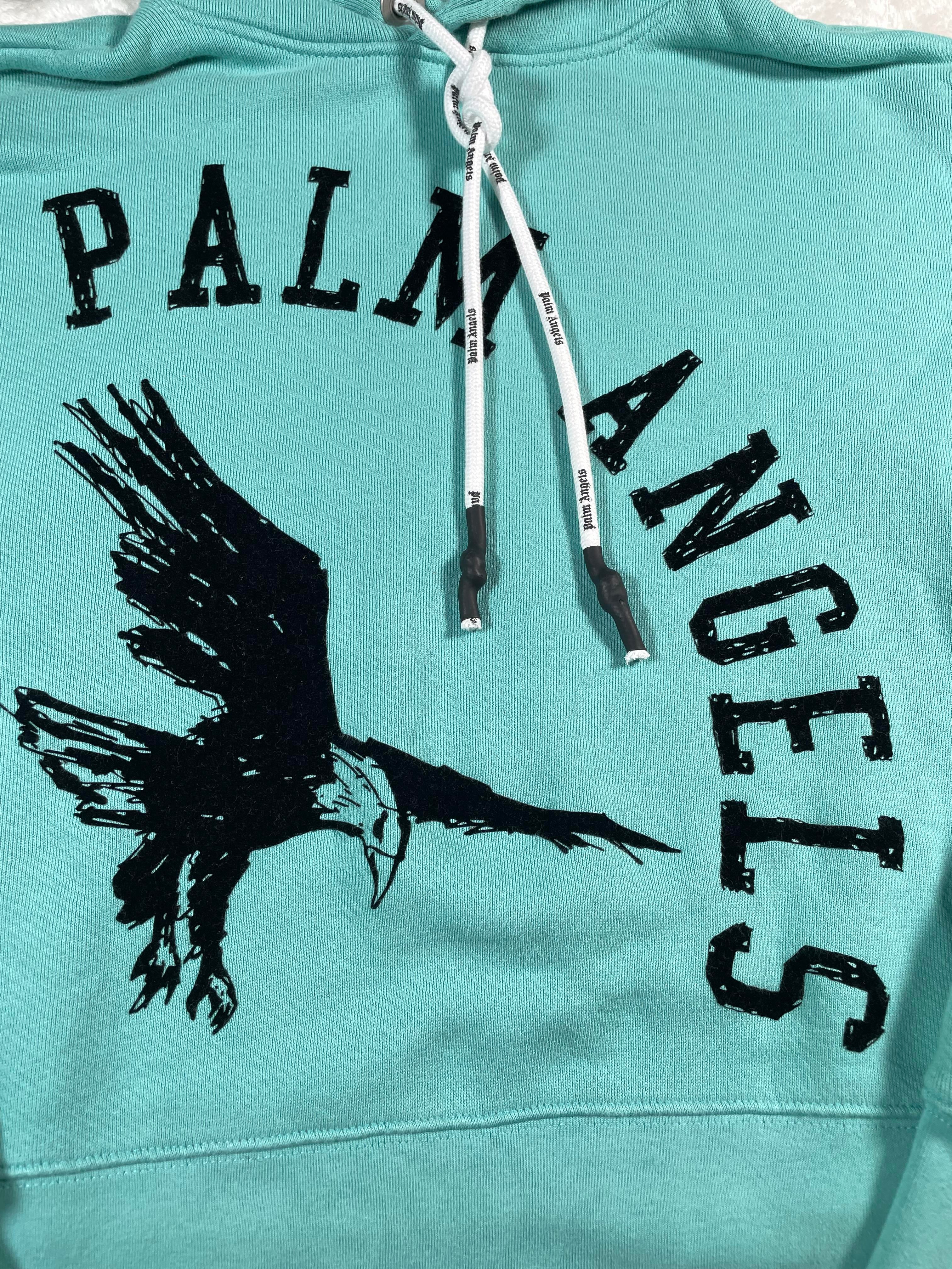 Palm Angels 'Eagle' Baby Blue Hoodie