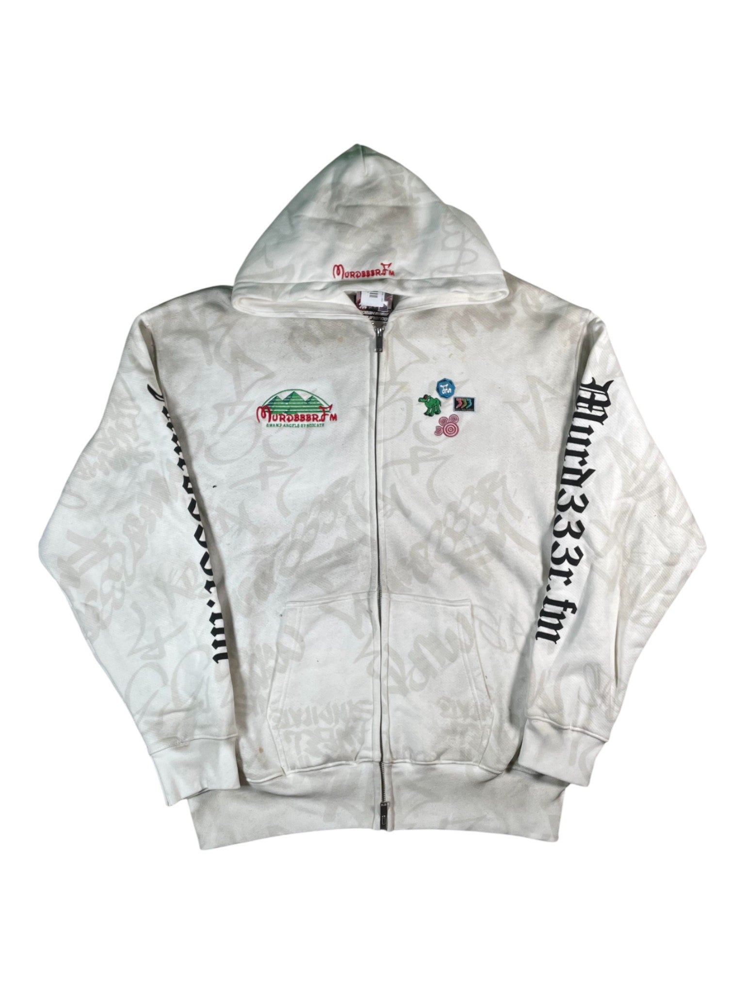 Murder.FM Disney White Zip Up
