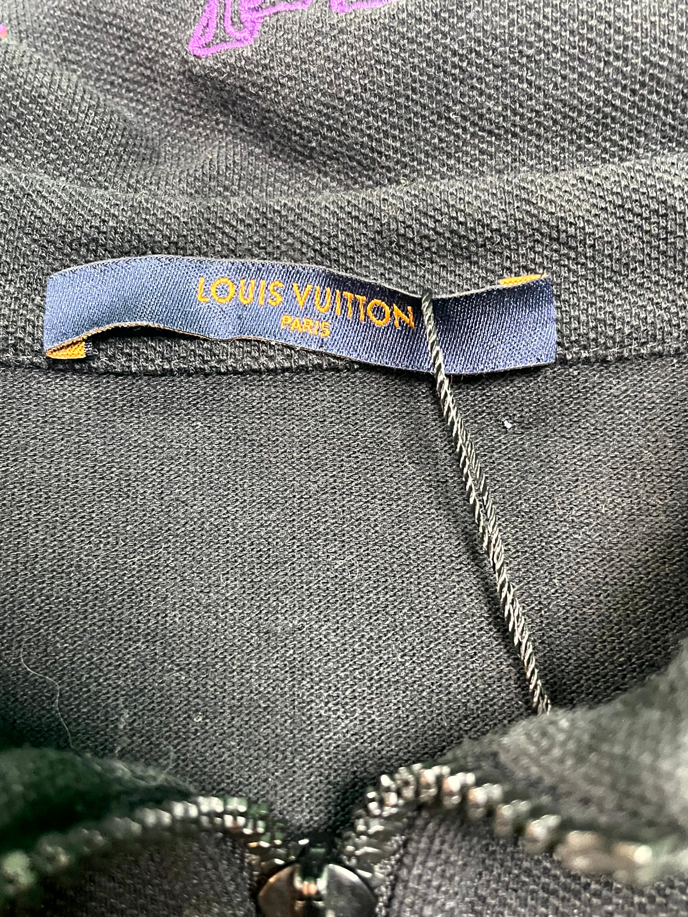 Louis Vuitton Quarter Black, Purple & Rainbow Zip Shirt