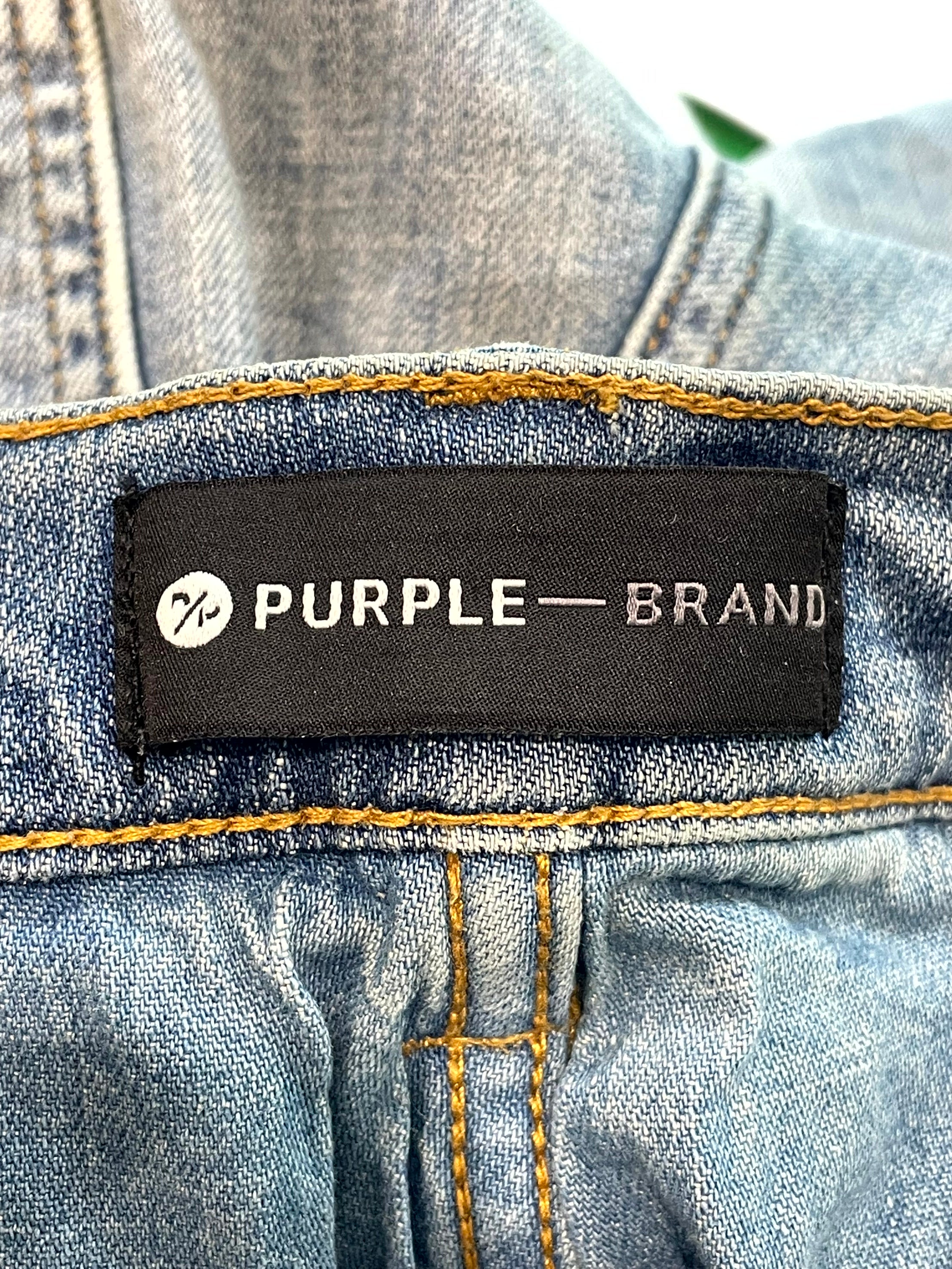 Purple Splatter Light Wash Jeans