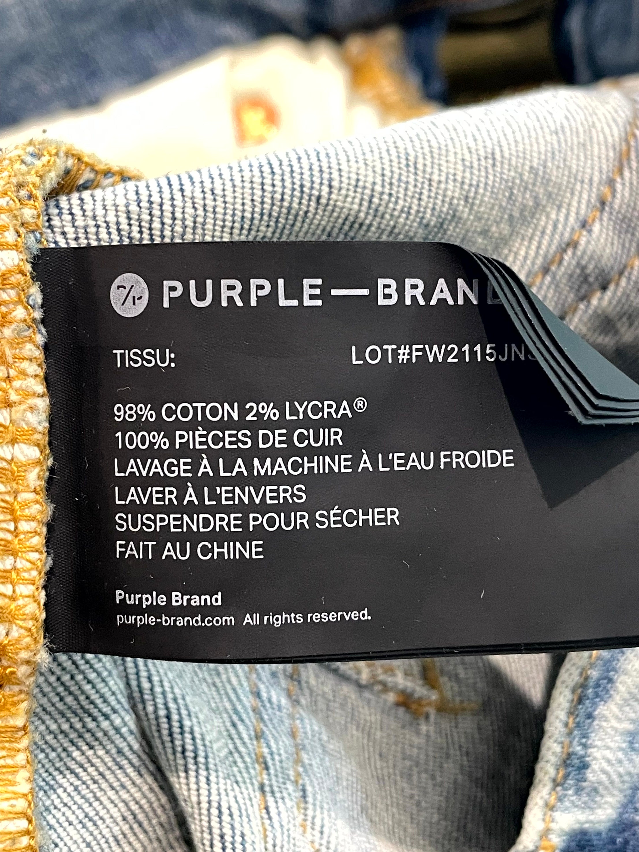 Purple Splatter Light Wash Jeans