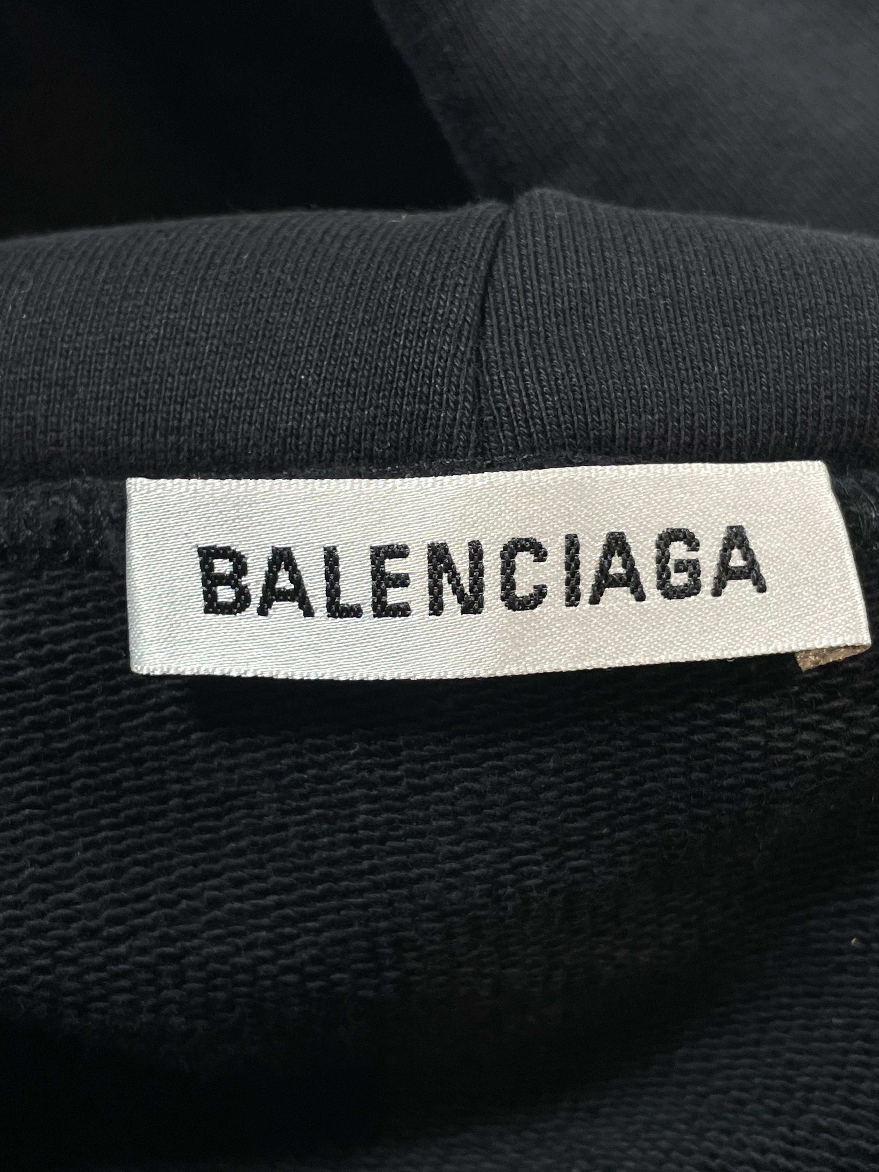 Balenciaga Kid's Black & Red Hoodie