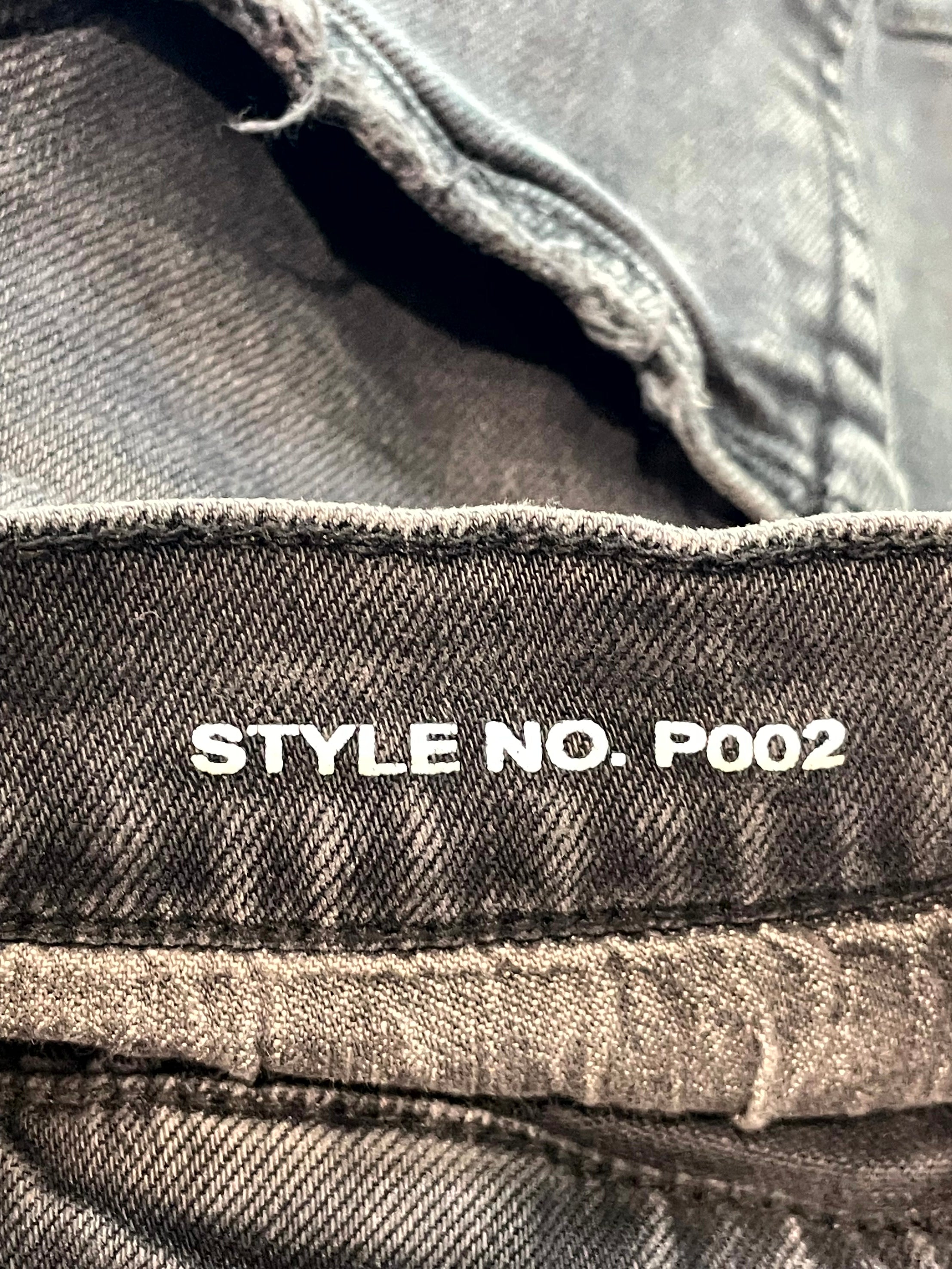 Purple Plain Ripped Black Wash Jeans