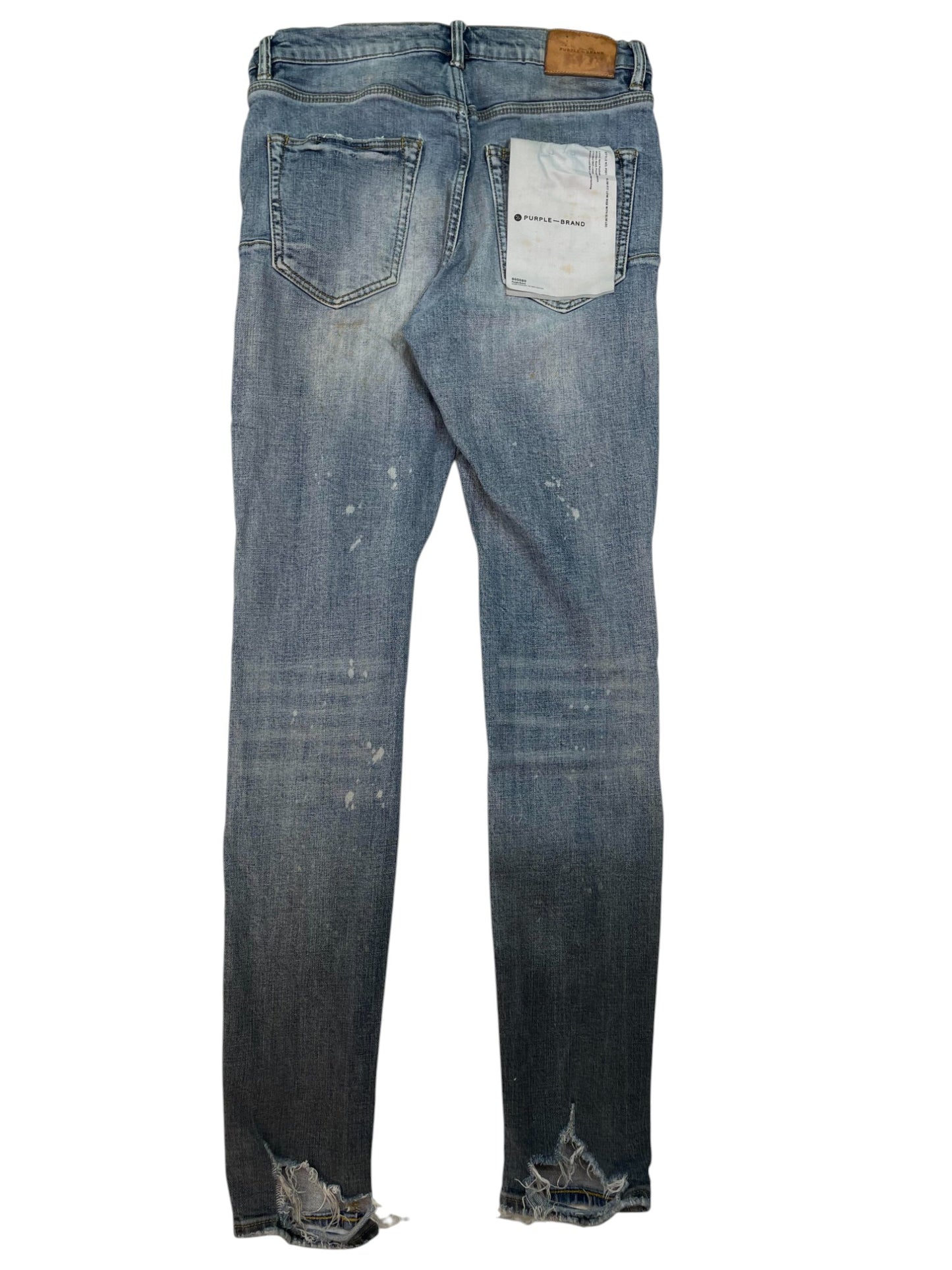 Purple Brand Light Wash Ripped Jeans