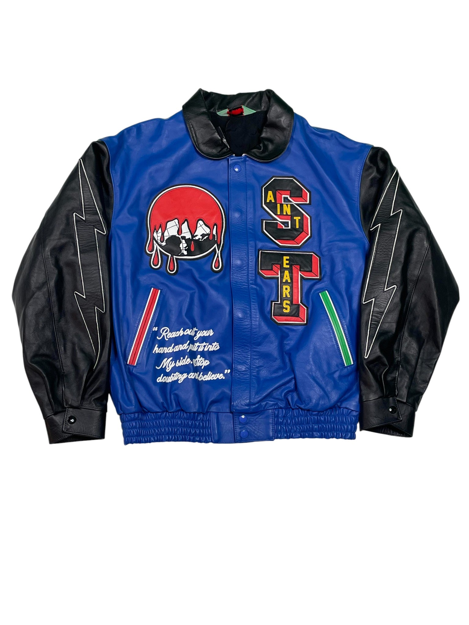 Saint Mxxxxxxx Denim Tears Leather Jacket