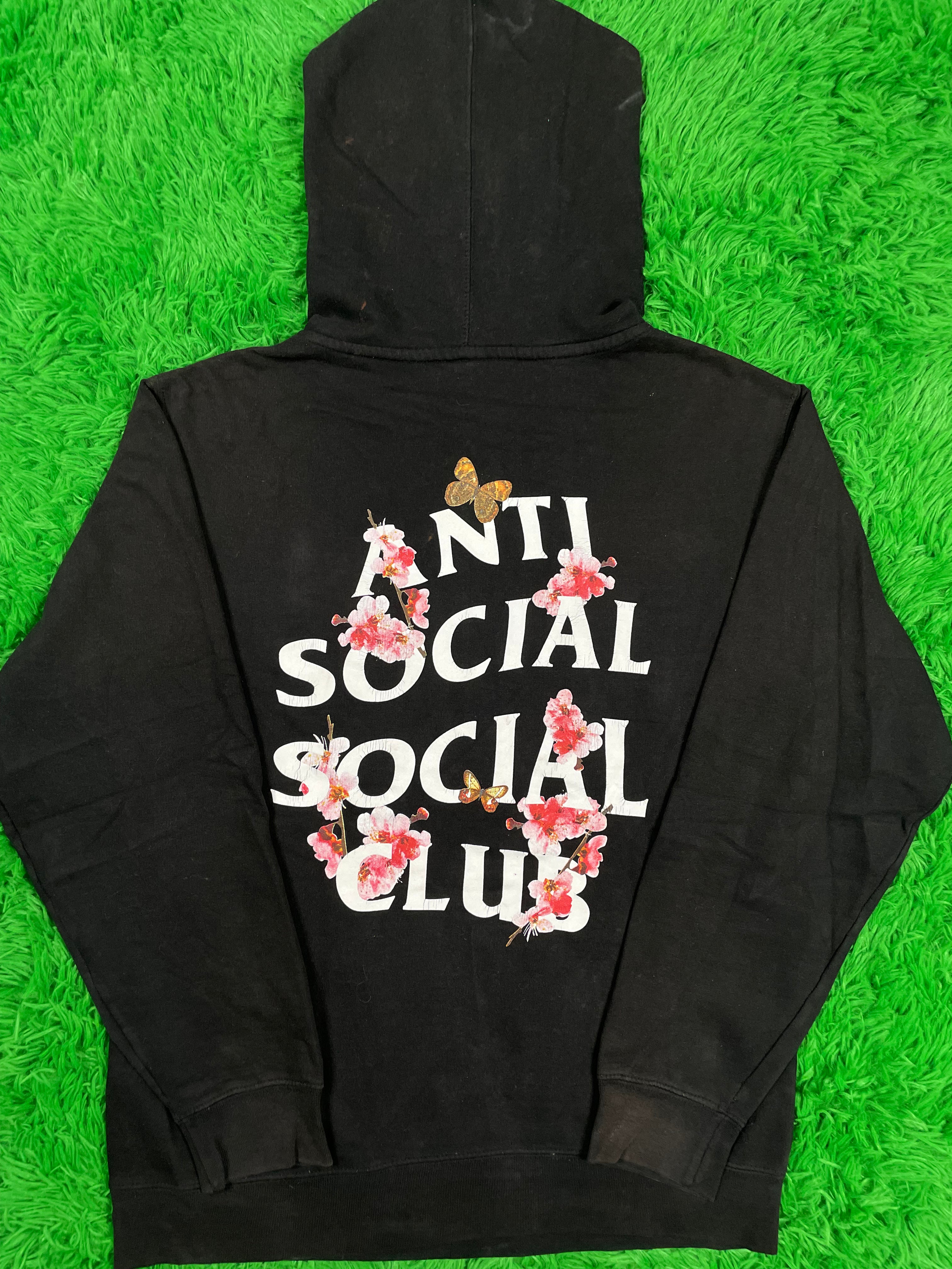 ASSC Hoodie Black Floral Small Used