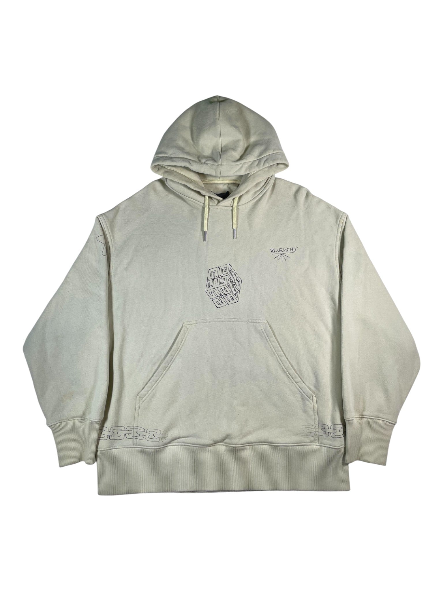 Givenchy Multi Logo Pale & Yellow Hoodie