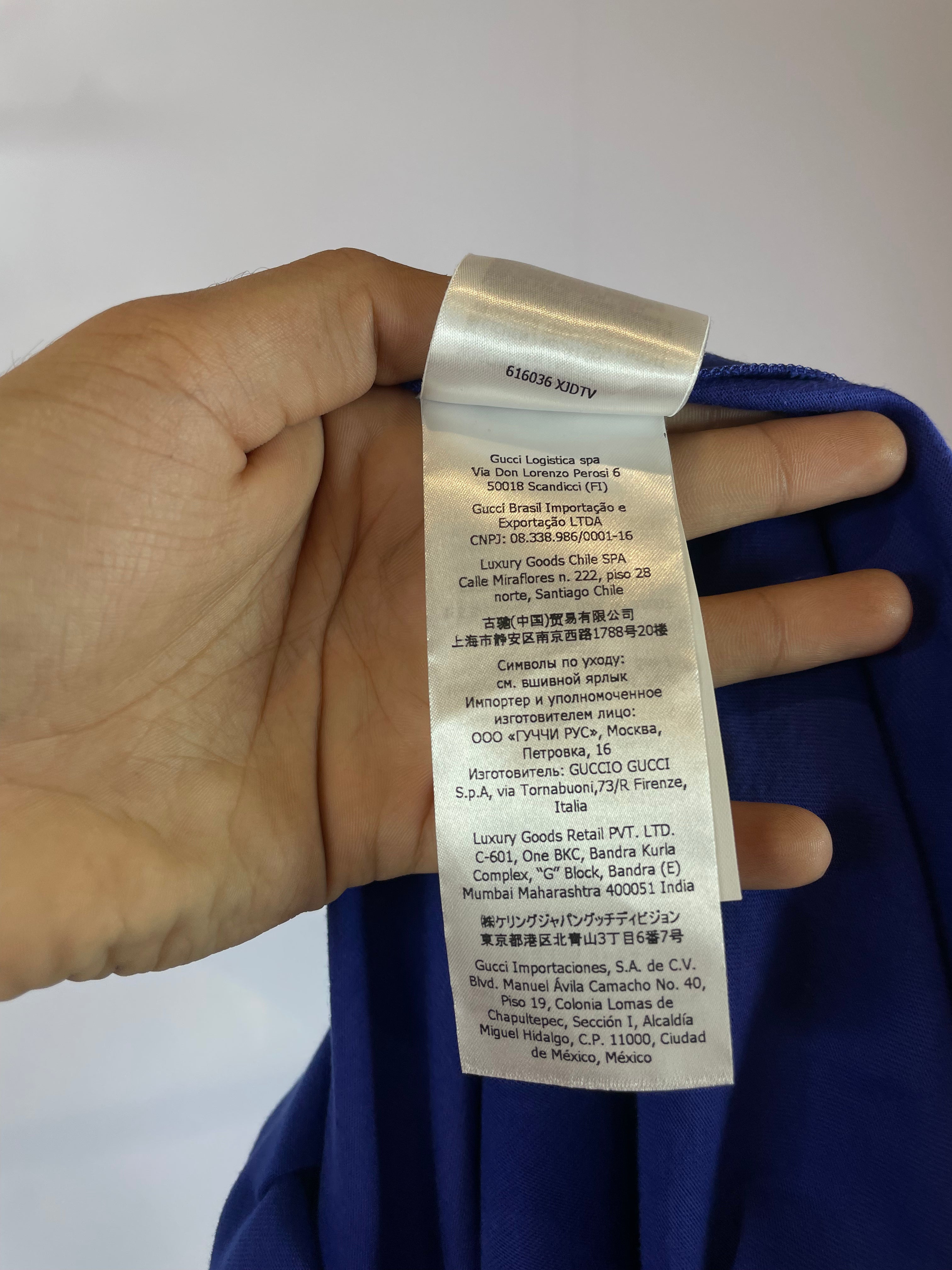 Gucci TNF Tee Purple Multi New With Tags Medium