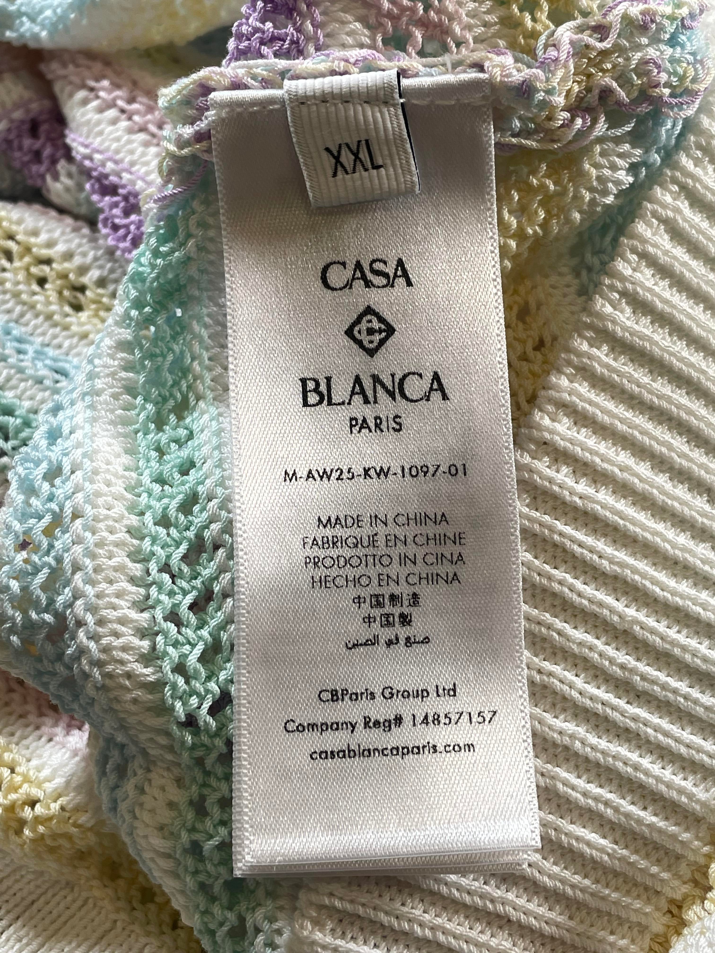 Casablanca "Flower Crochet" Multicolored Polo