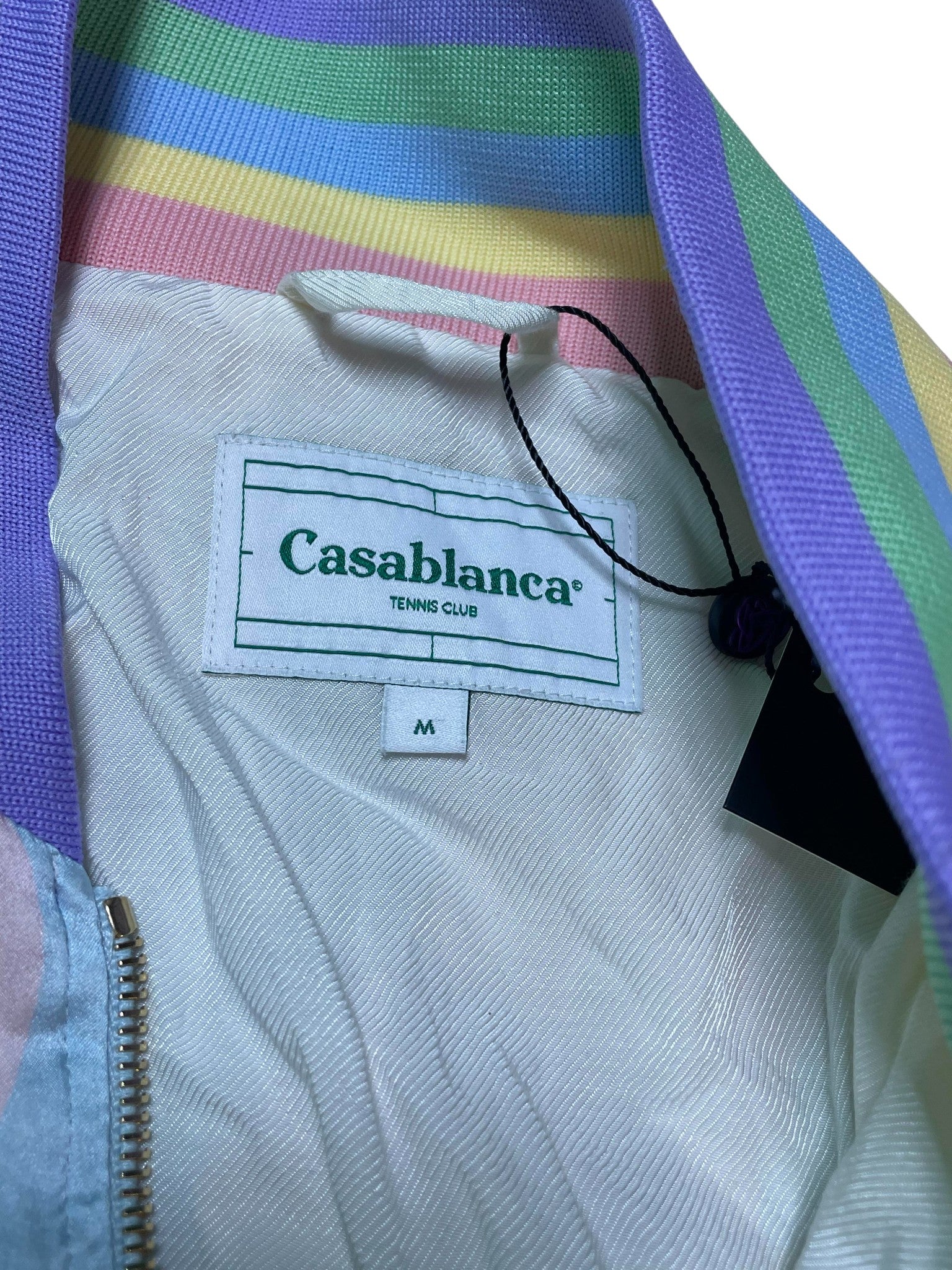 Casablanca Silk Shell Wave Bomber Jacket