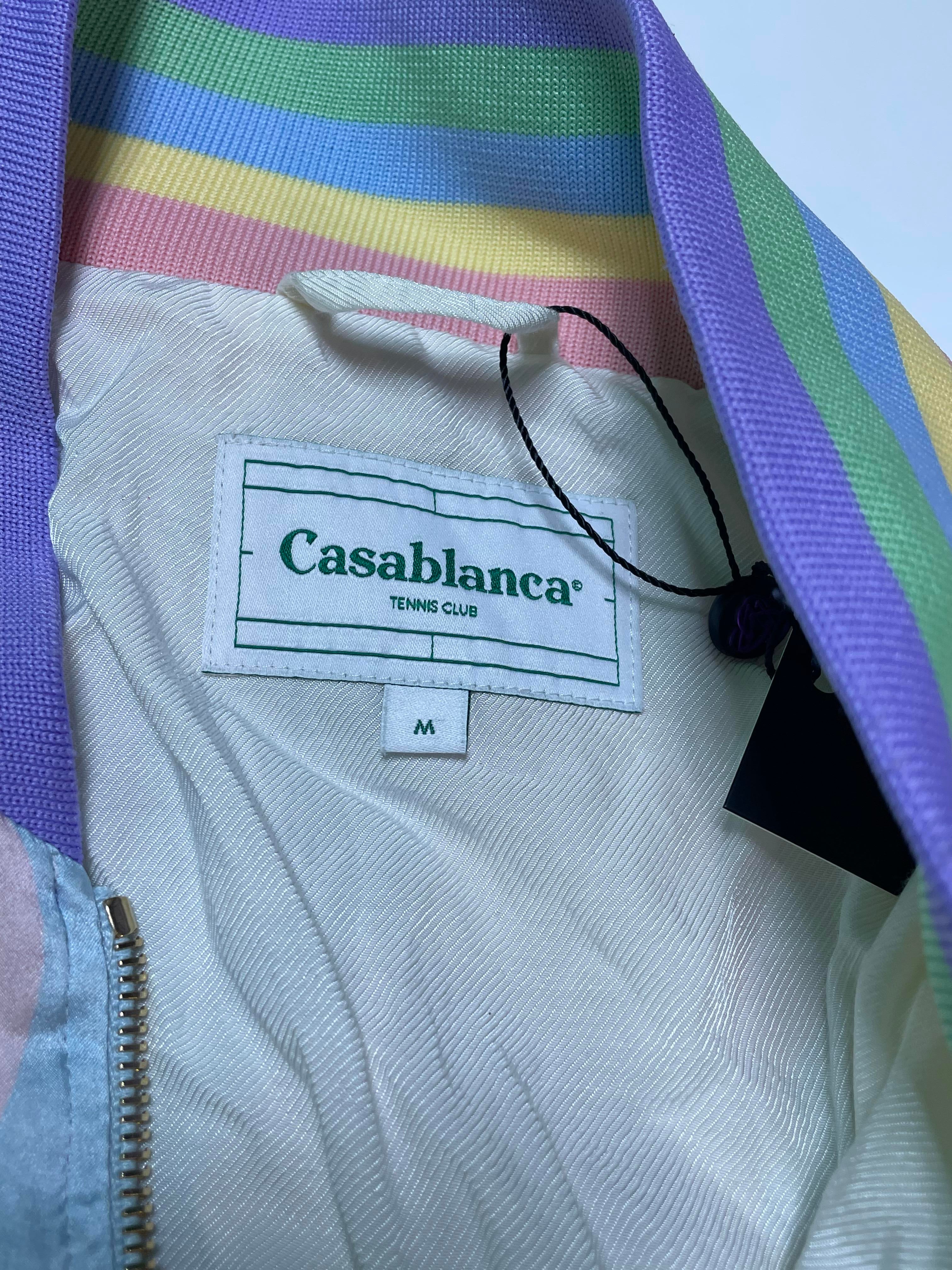 Casablanca Silk Shell Wave Bomber Jacket
