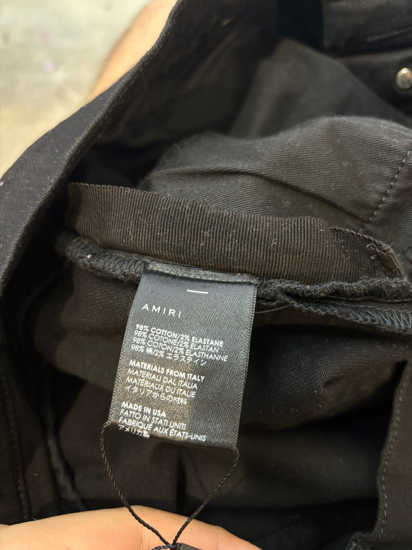 Amiri Black Thrasher Jeans Used 36