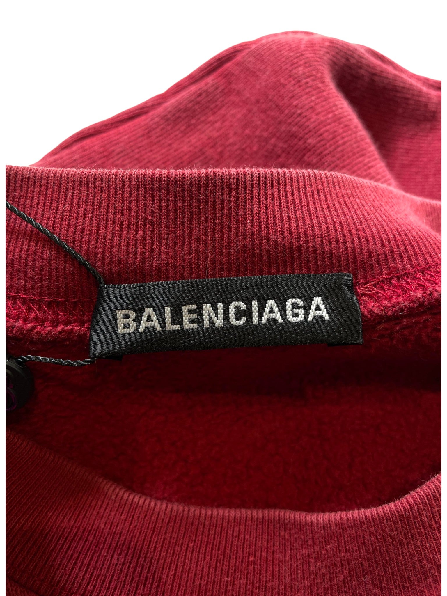 Balenciaga Faded Red & Black Crewneck