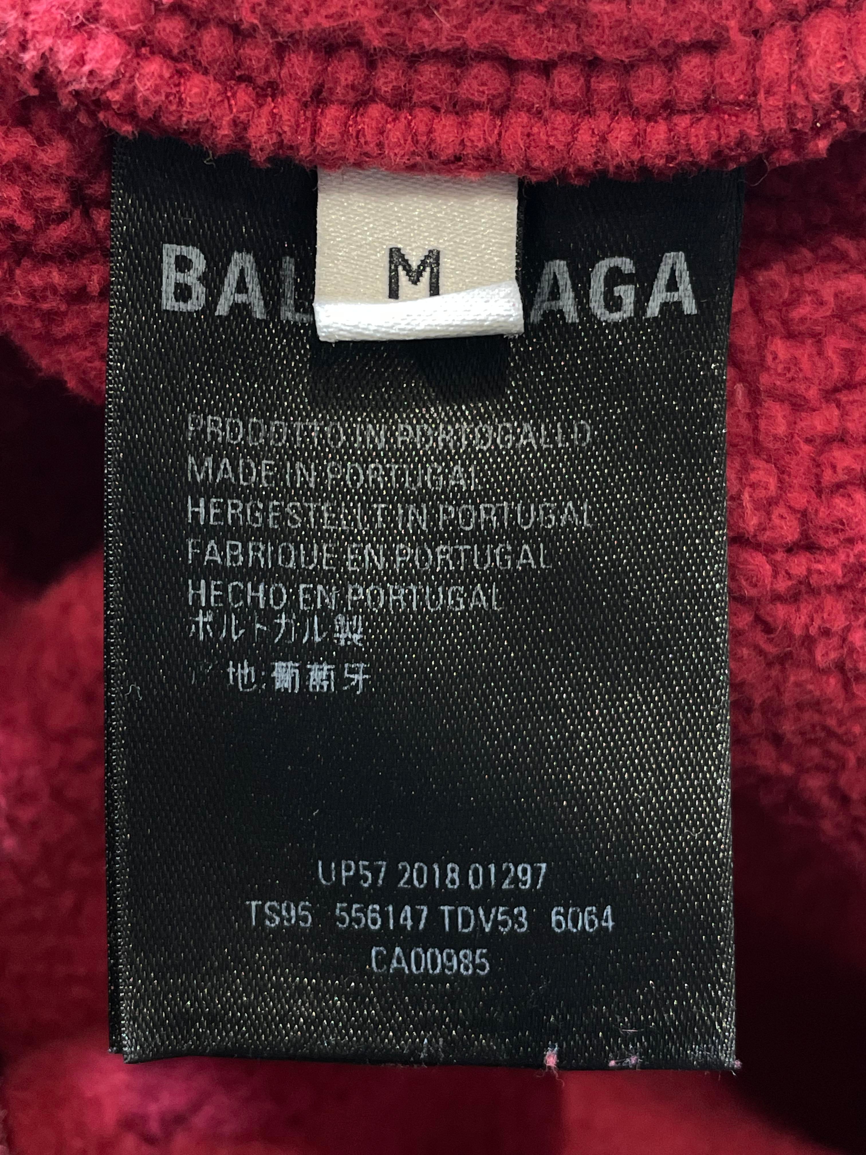 Balenciaga Faded Red & Black Crewneck
