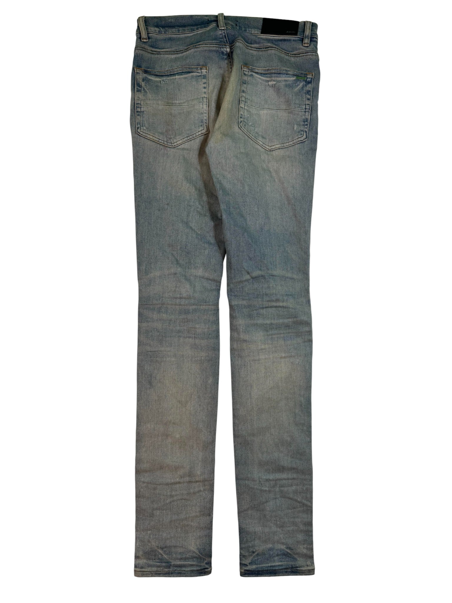 Amiri Light Wash Camo Patchwork Jeans