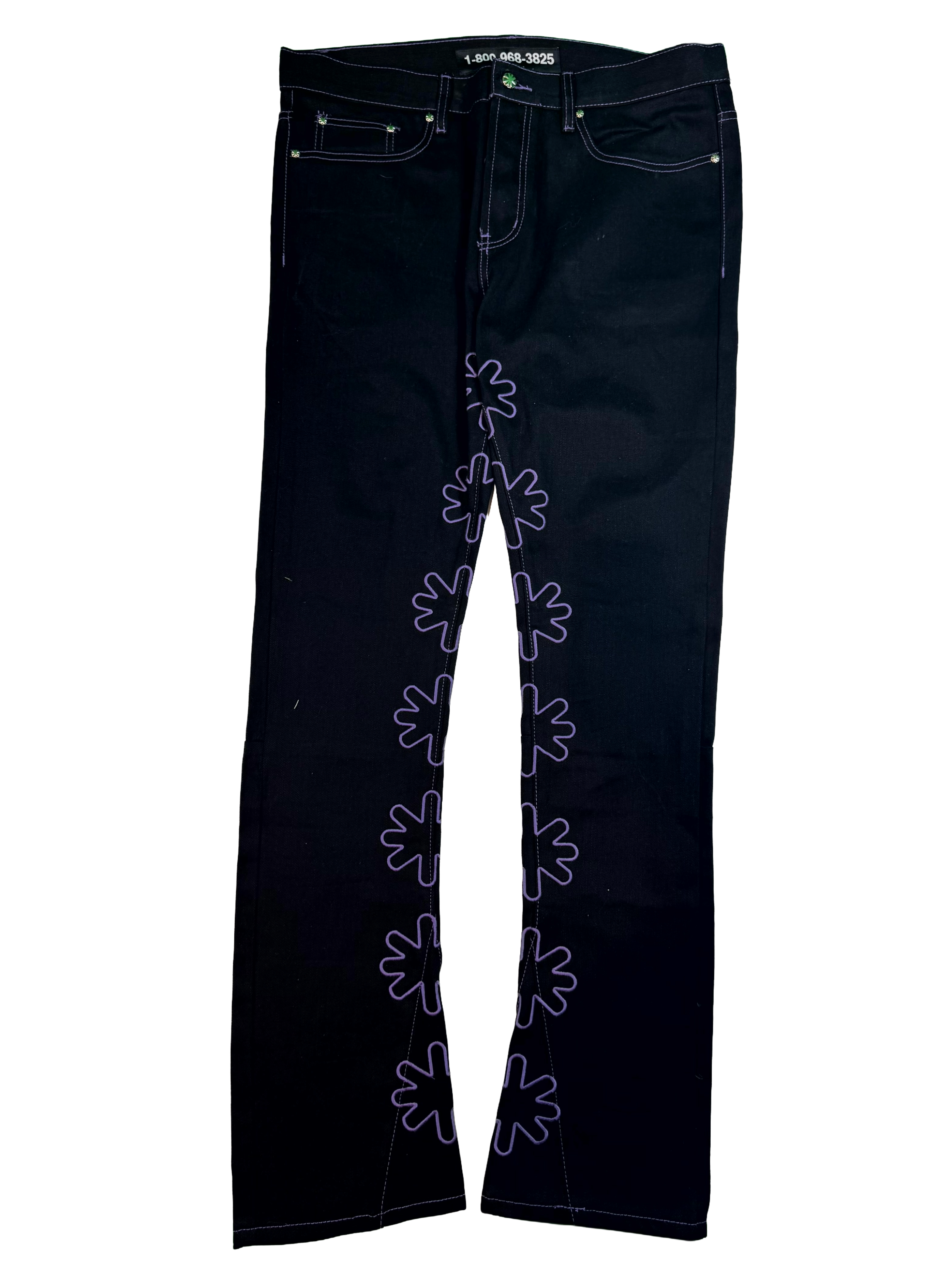 LOSTSHDWS Outline Black & Purple Jeans