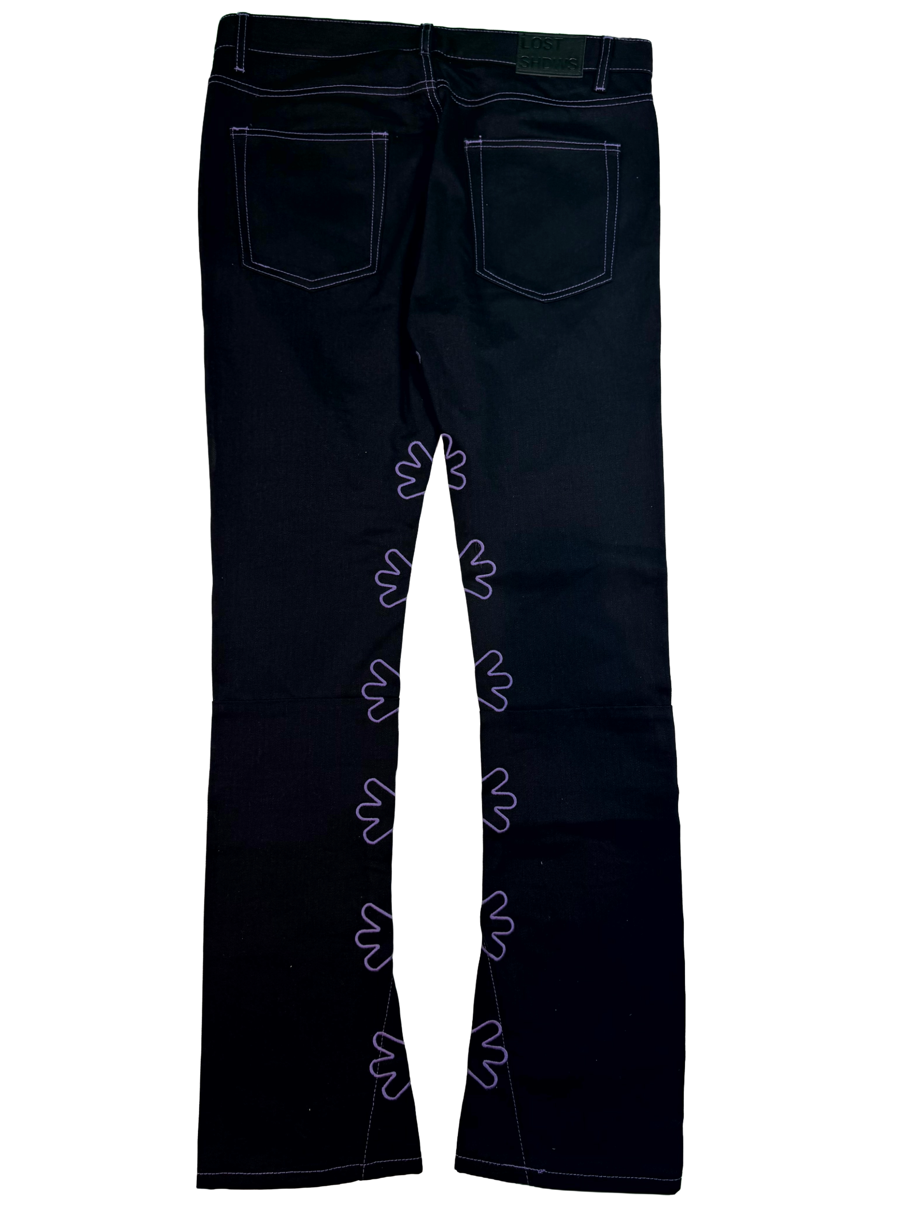 LOSTSHDWS Outline Black & Purple Jeans