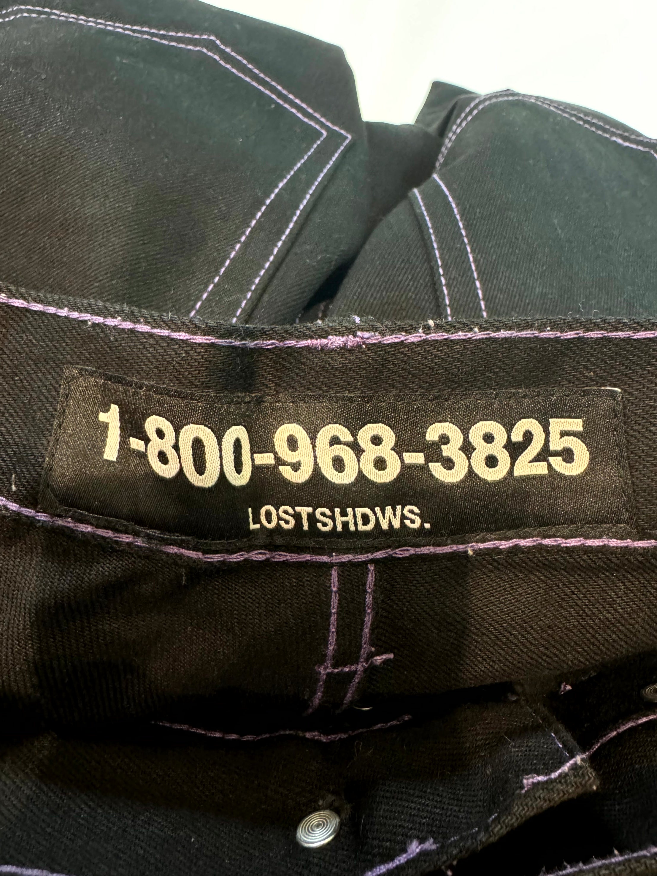 LOSTSHDWS Outline Black & Purple Jeans