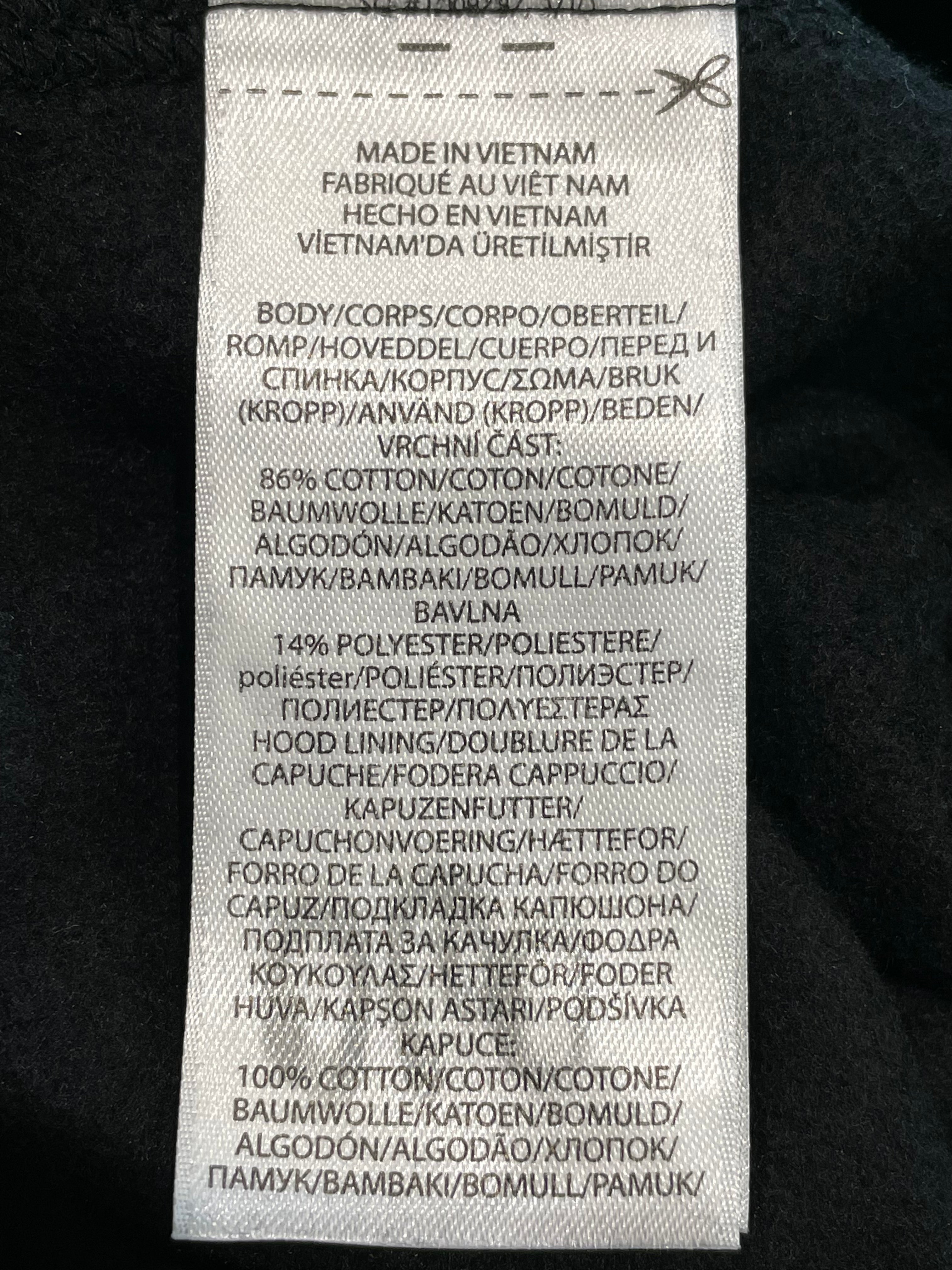 Polo Zip Up Black Hoodie
