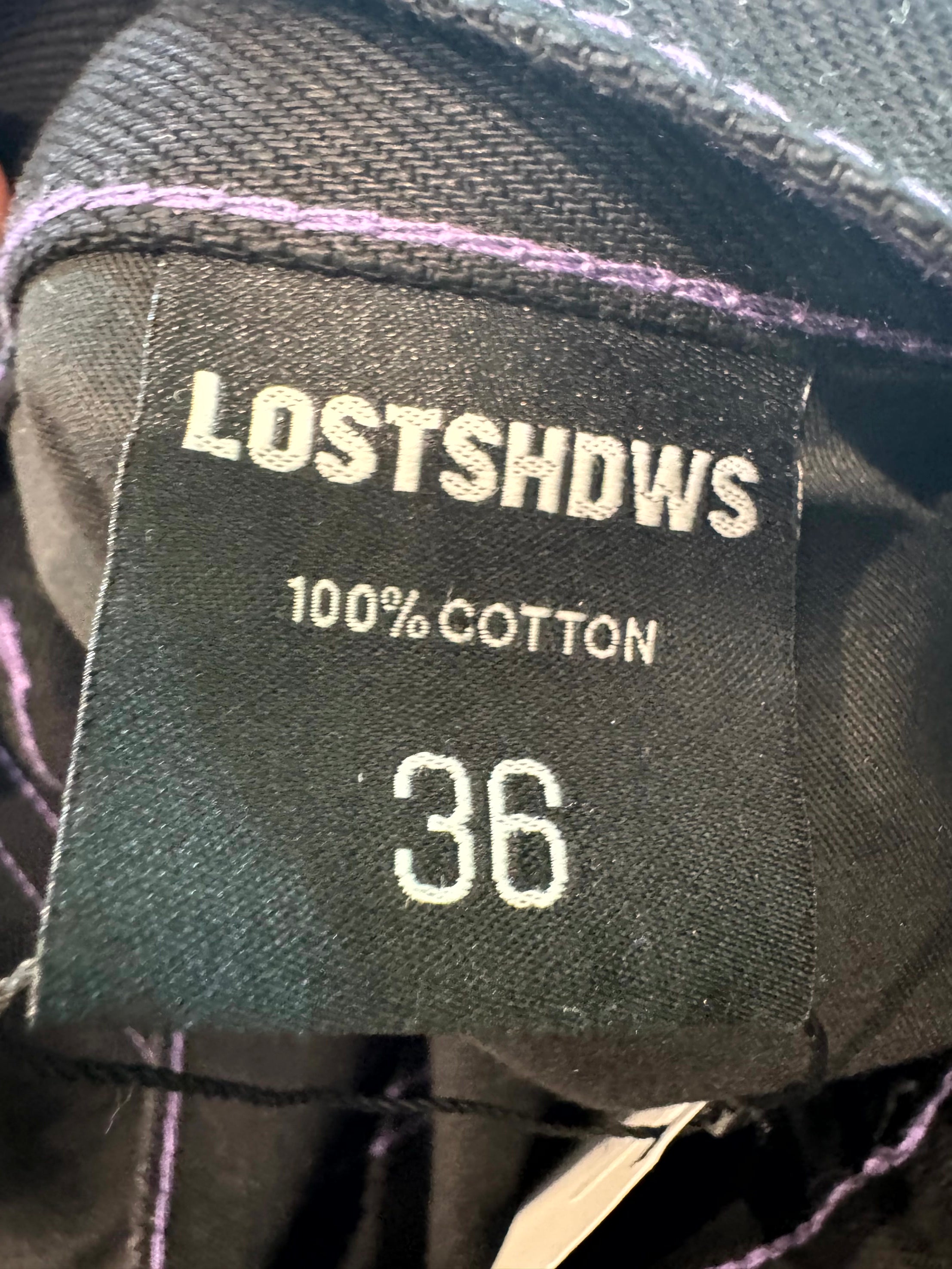 LOSTSHDWS Outline Black & Purple Jeans