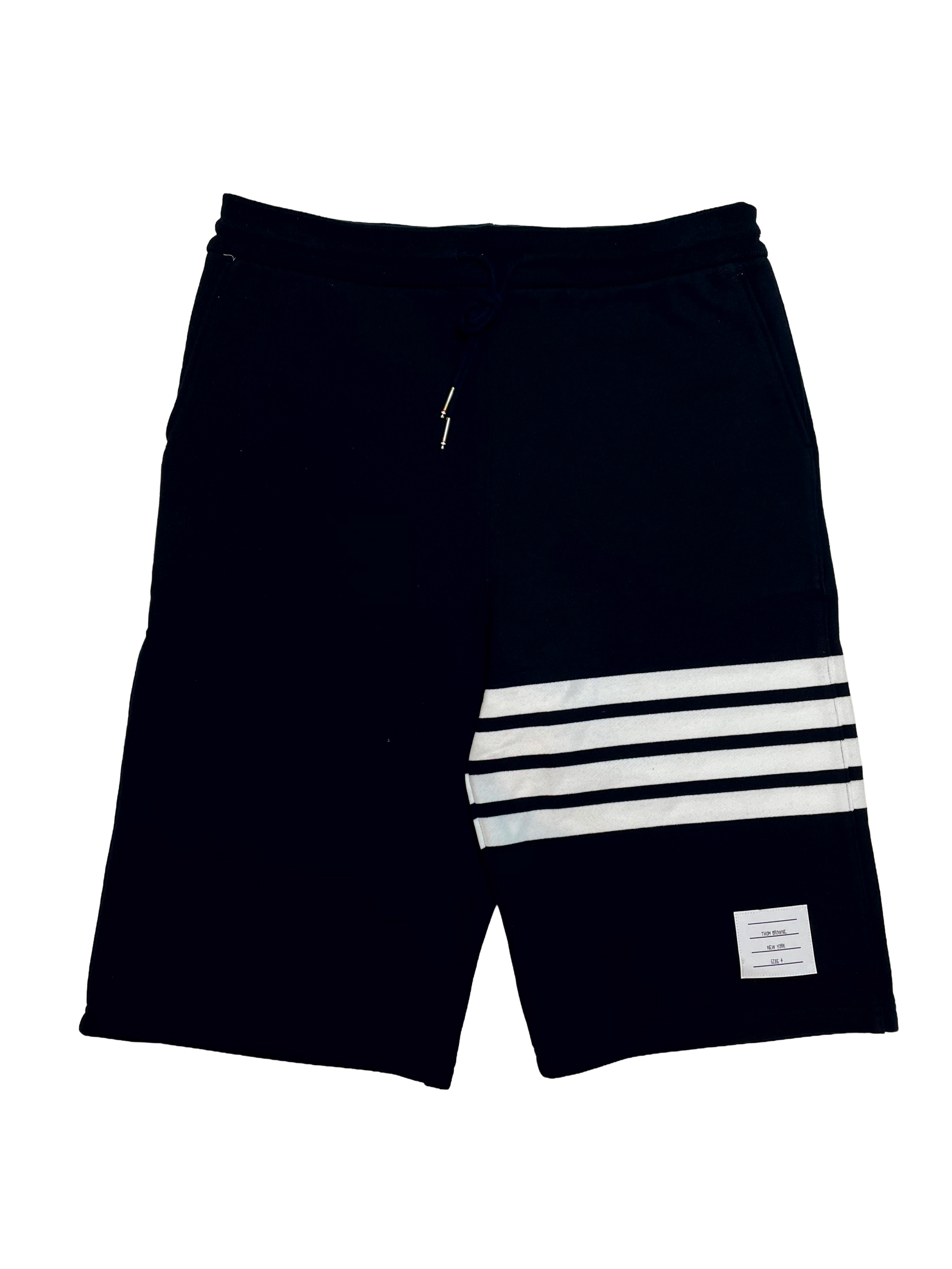 Thom Browne Stripe Navy & White Sweat Shorts