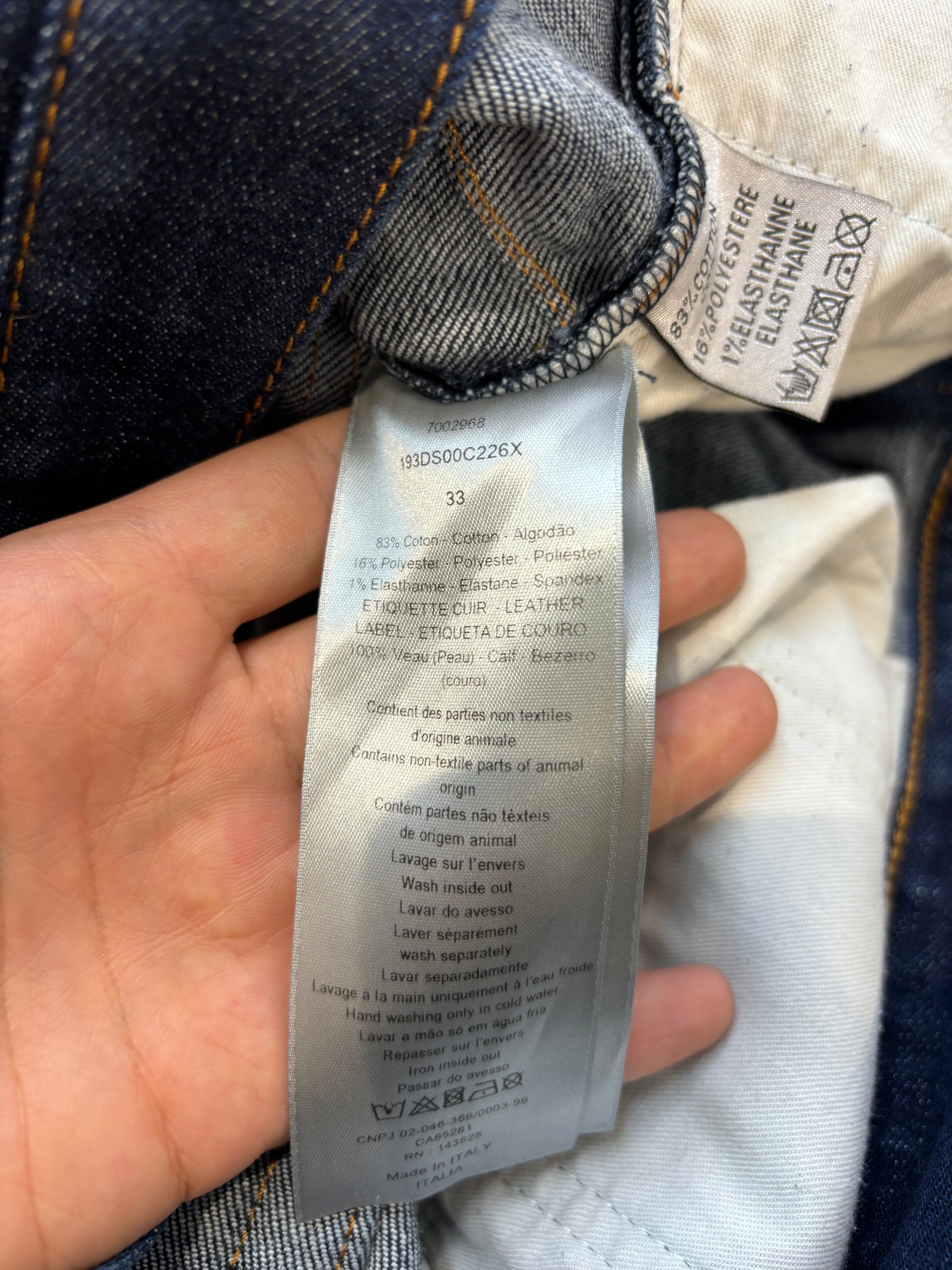 Dior Navy Reversible Denim Jeans