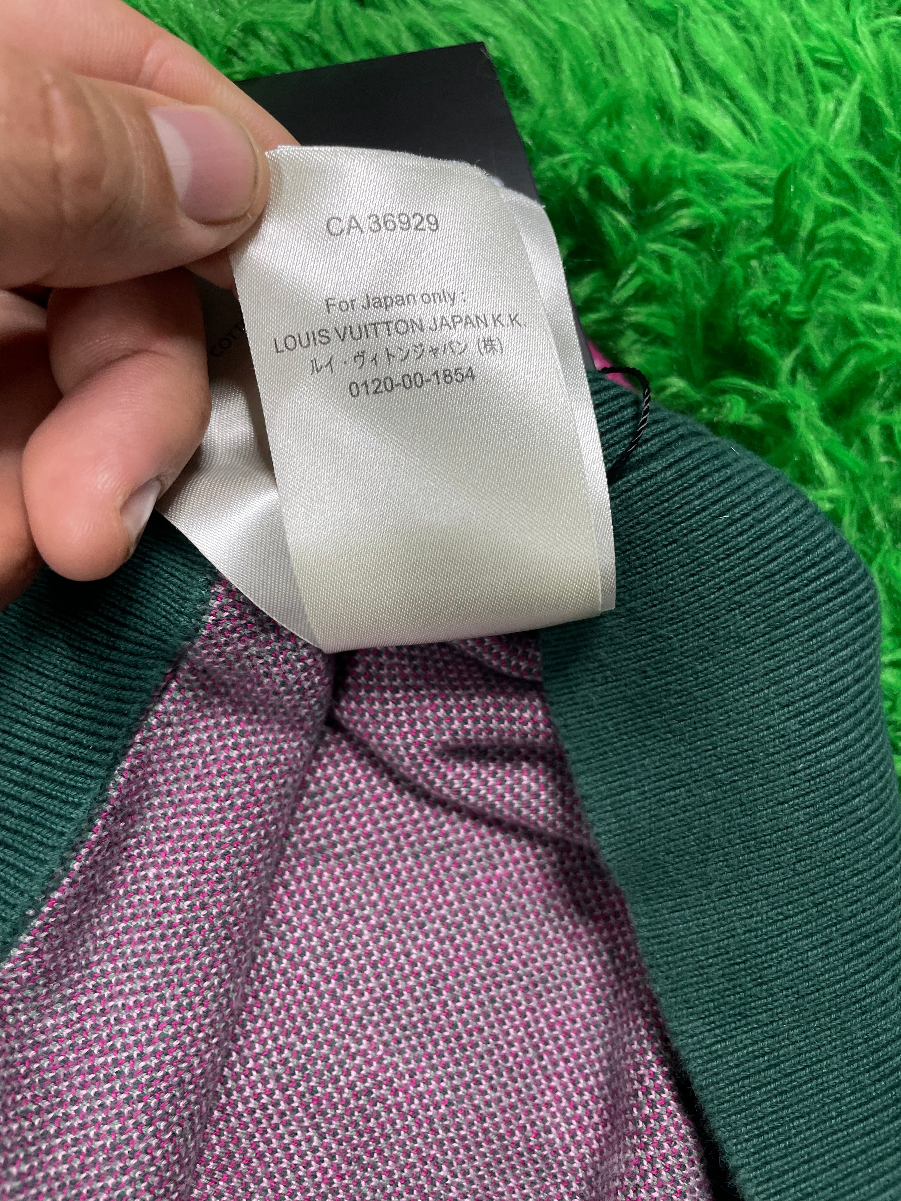 LV Knit Hoodie Green Cyan Large Used