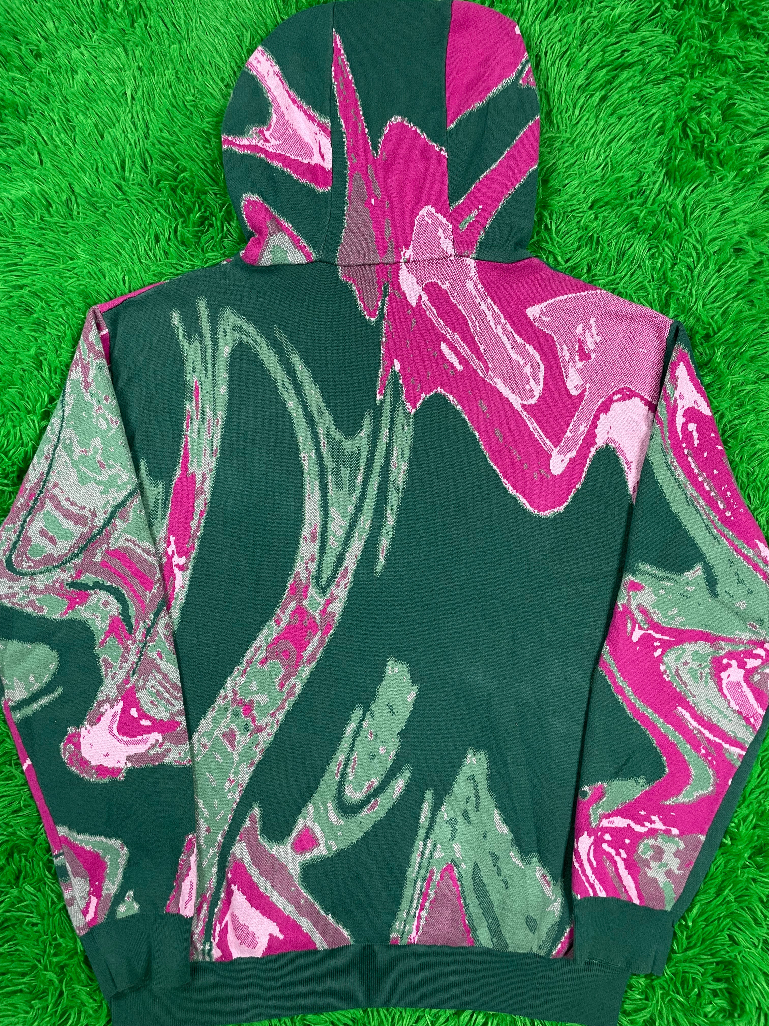 LV Knit Hoodie Green Cyan Large Used
