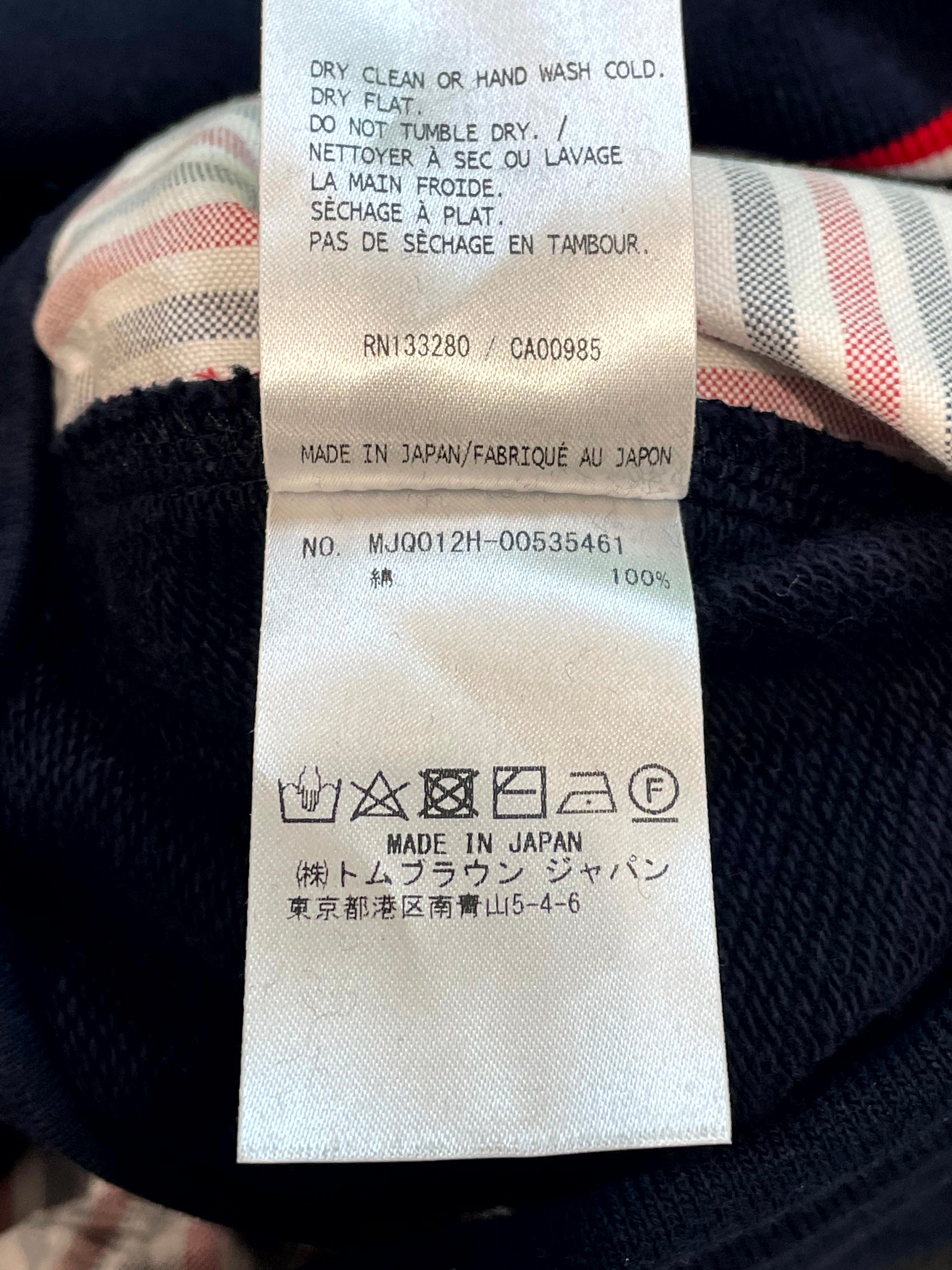 Thom Browne Stripe Navy & White Sweat Shorts