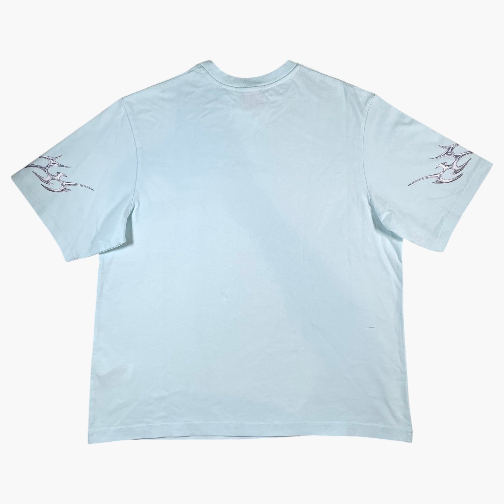 Casablanca 'Blades' Oversized Pale Blue Tee