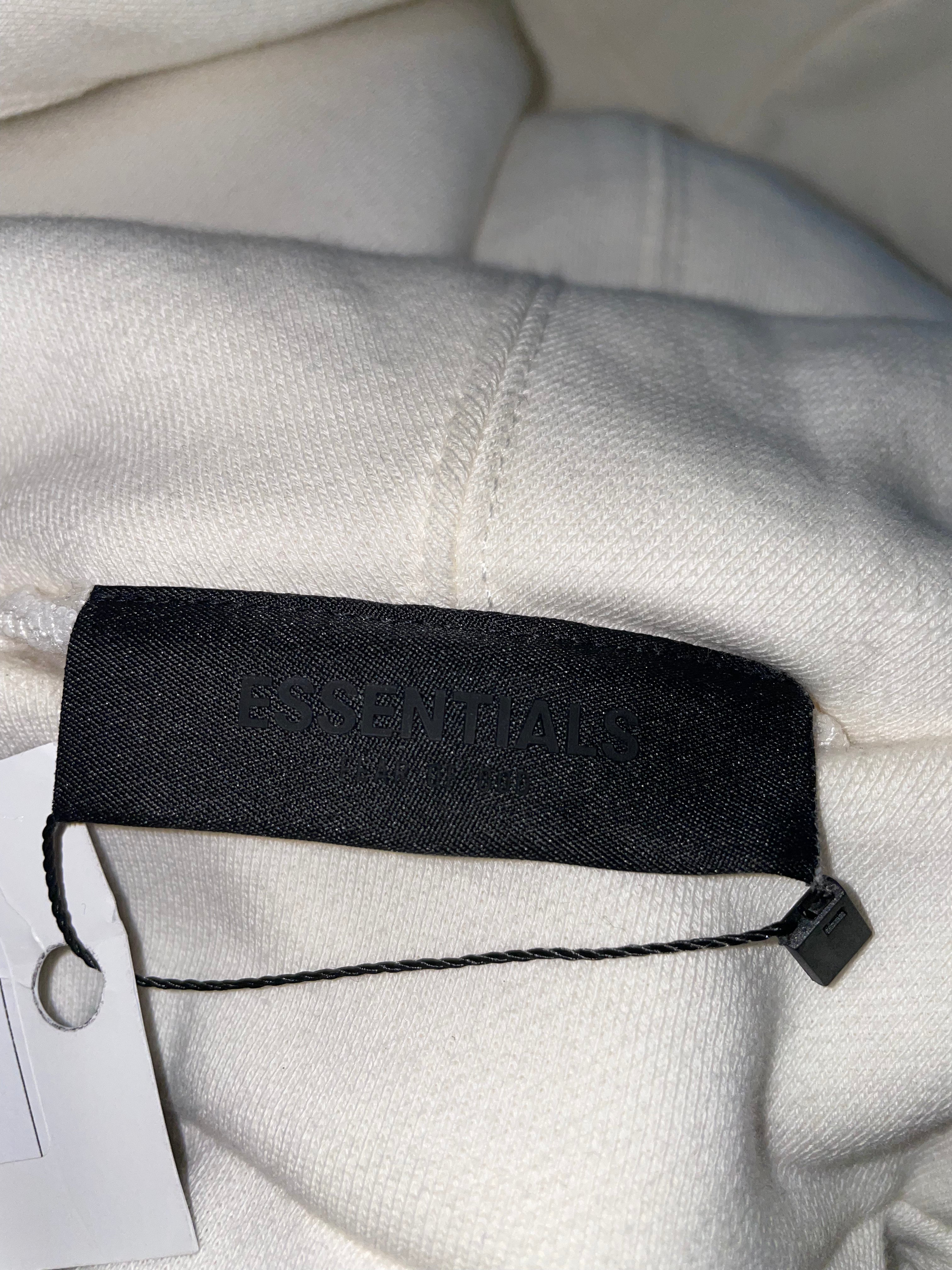 Essentials White Pullover Hoodie