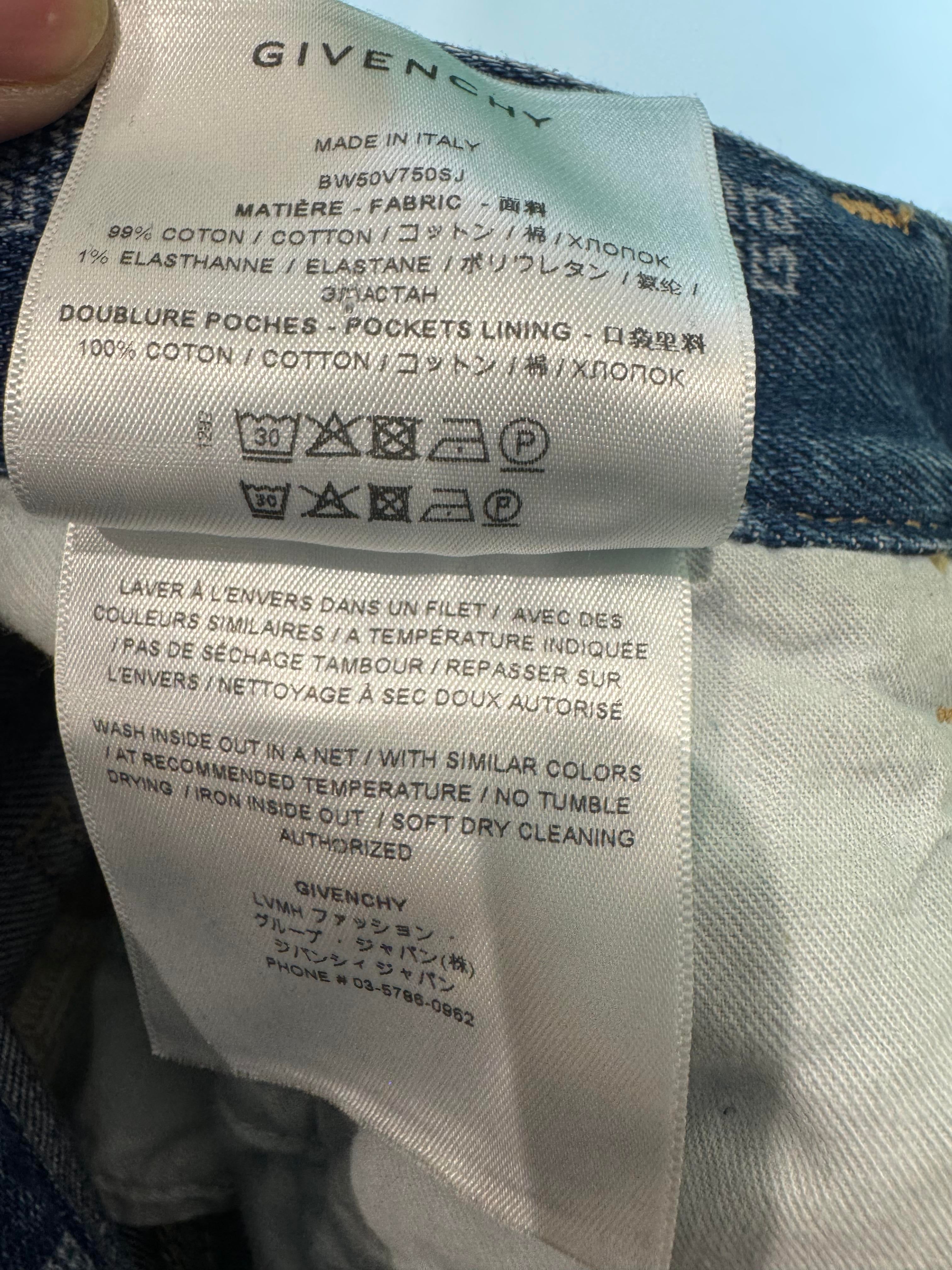 Givenchy Dark Wash Monogram Jeans