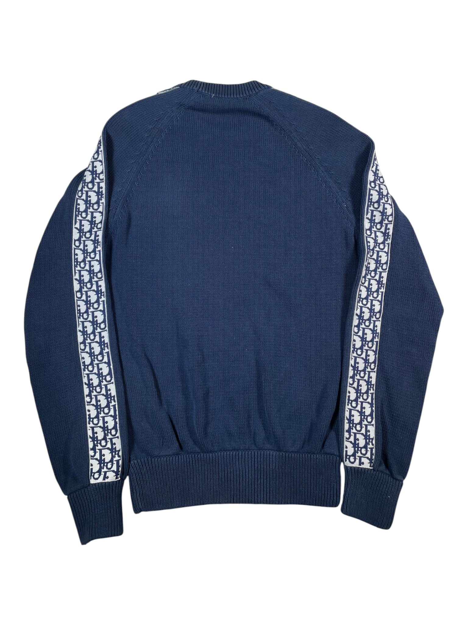 Dior Knit Oblique Side Logo Navy Crewneck